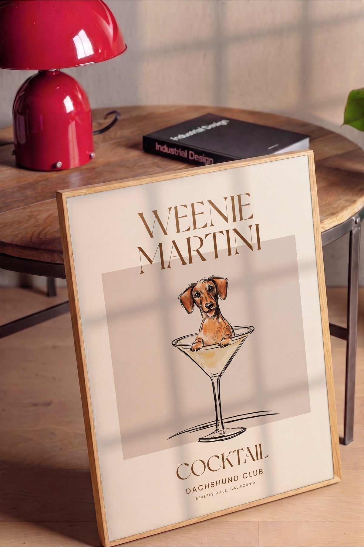 WEENIE MARTINI Poster – Ahşap Çerçeveli Tablo