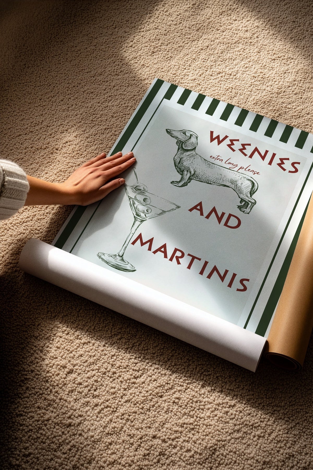 WEENIES AND MARTINIS Çerçevesiz Poster
