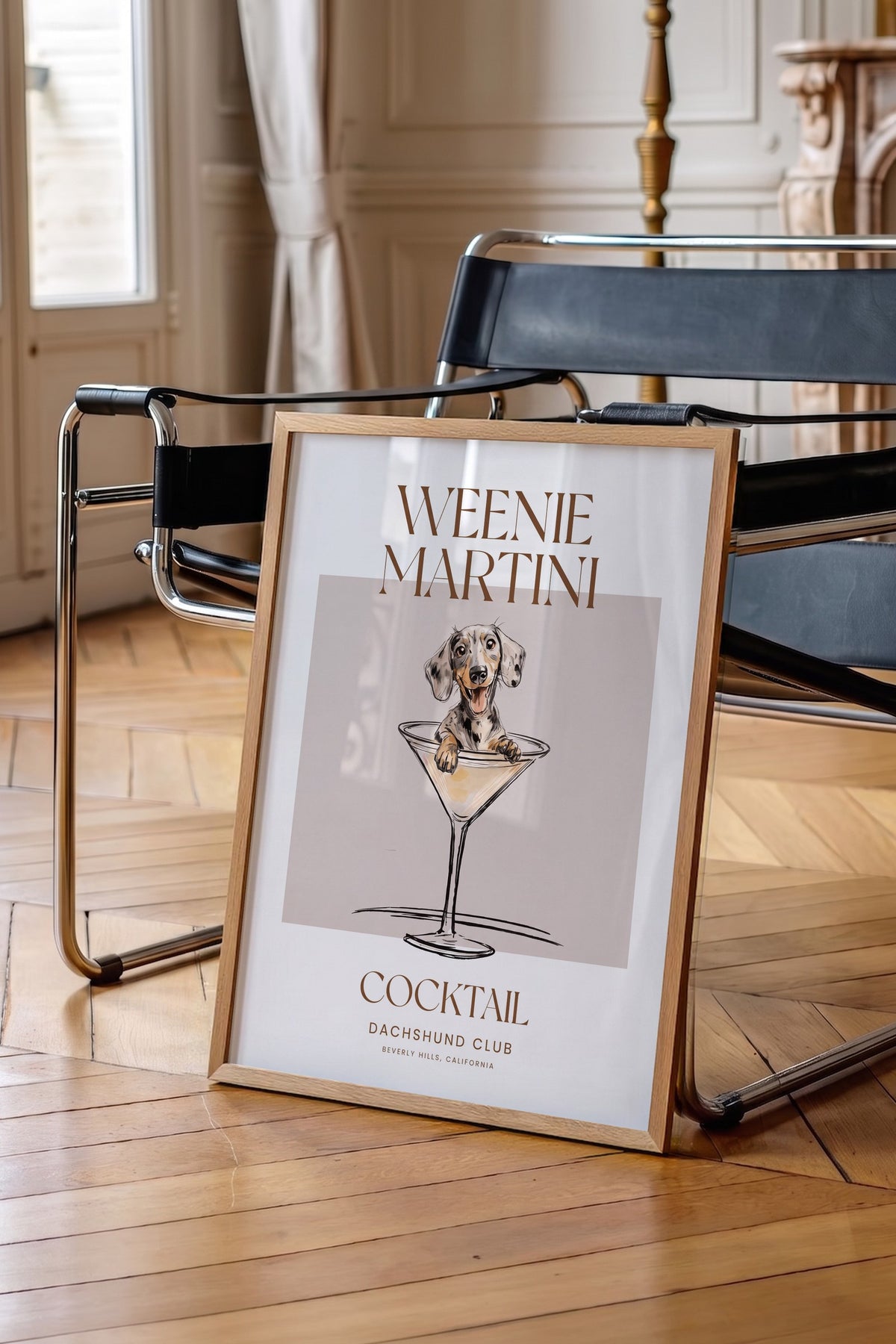 WEENIE MARTINI Poster – Ahşap Çerçeveli Tablo