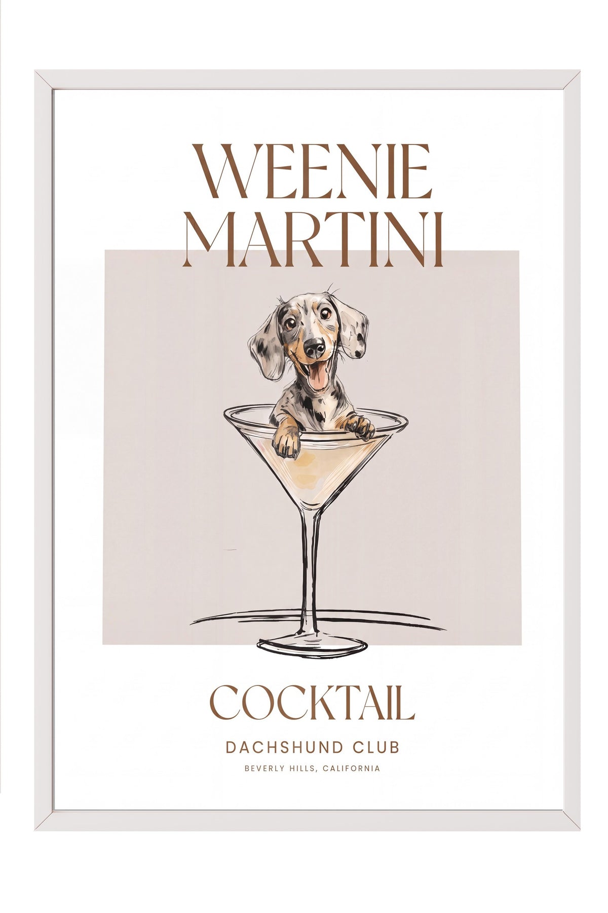 WEENIE MARTINI Poster – Beyaz Çerçeveli Tablo