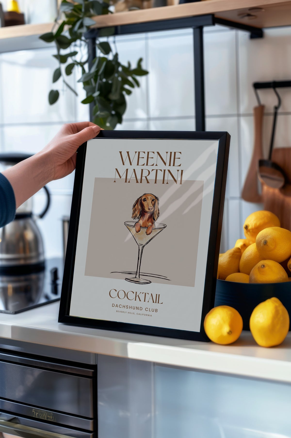 WEENIE MARTINI Poster – Siyah Çerçeveli Tablo
