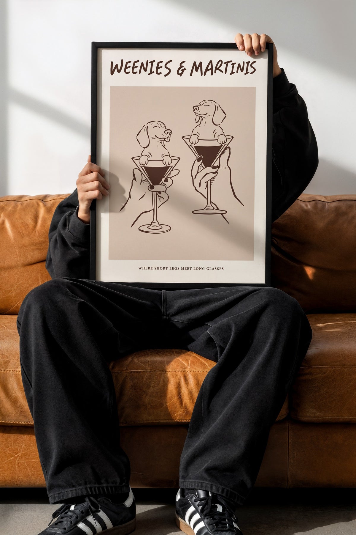 WEENIES & MARTINIS Poster – Siyah Çerçeveli Tablo