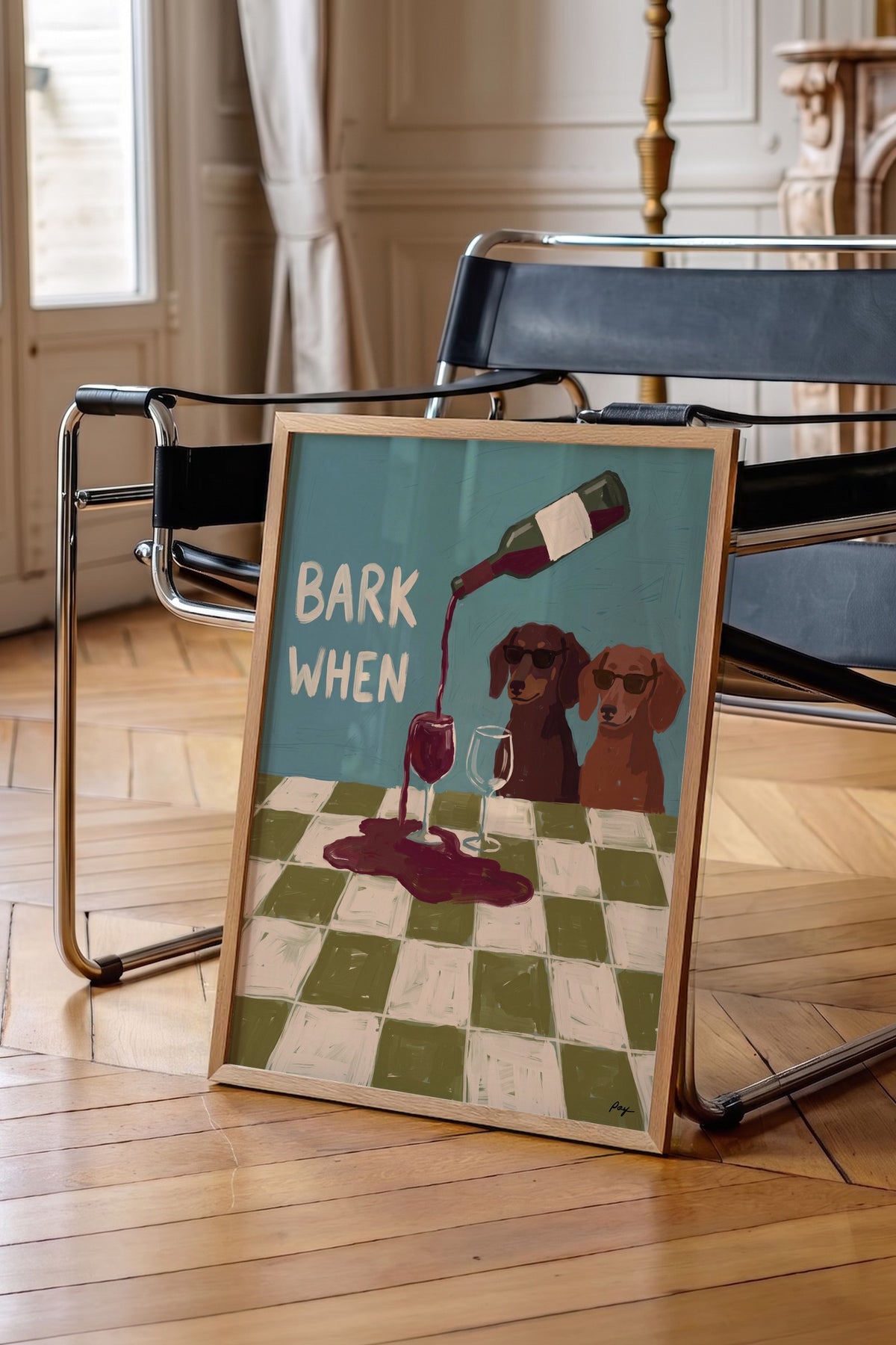 BARK WHEN Poster – Ahşap Çerçeveli Tablo