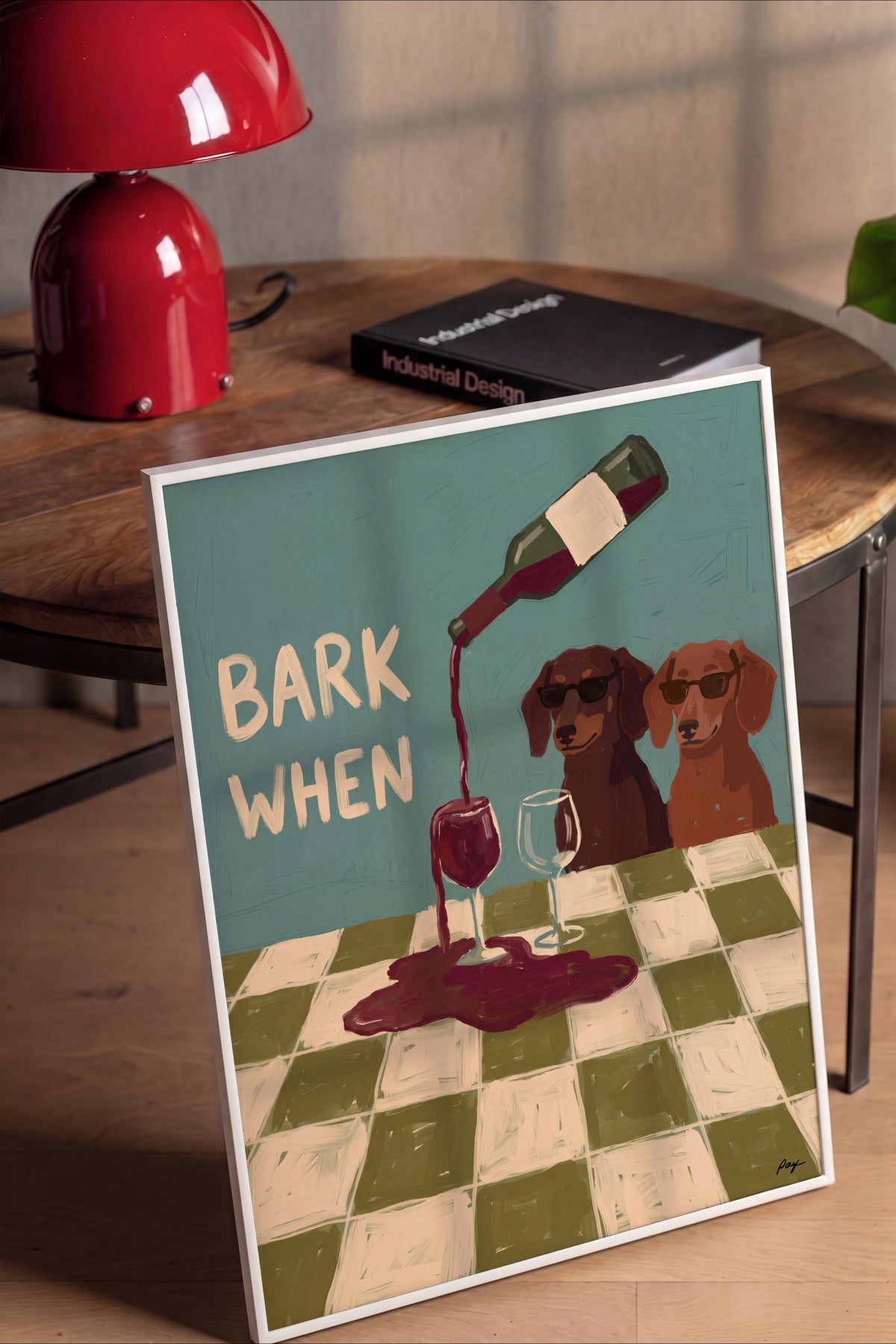 BARK WHEN Poster – Beyaz Çerçeveli Tablo