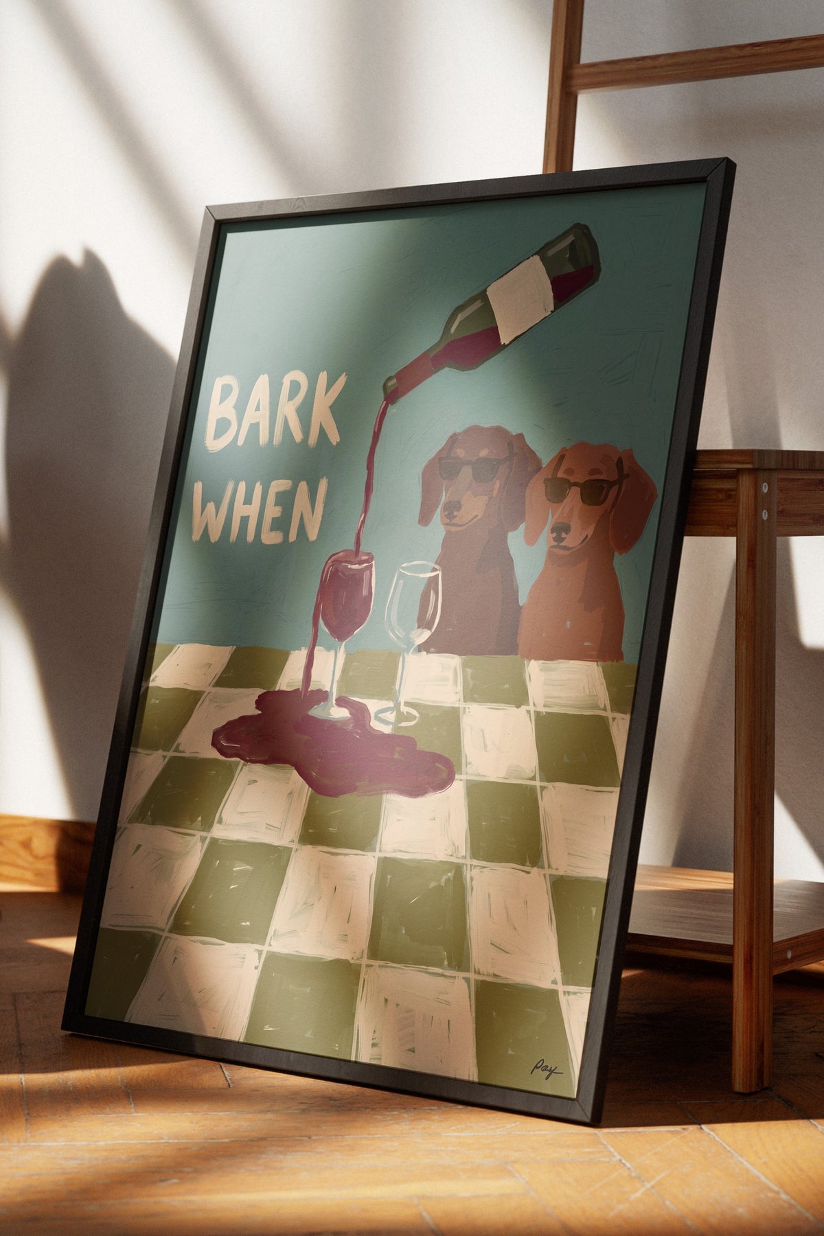 BARK WHEN Poster – Siyah Çerçeveli Tablo
