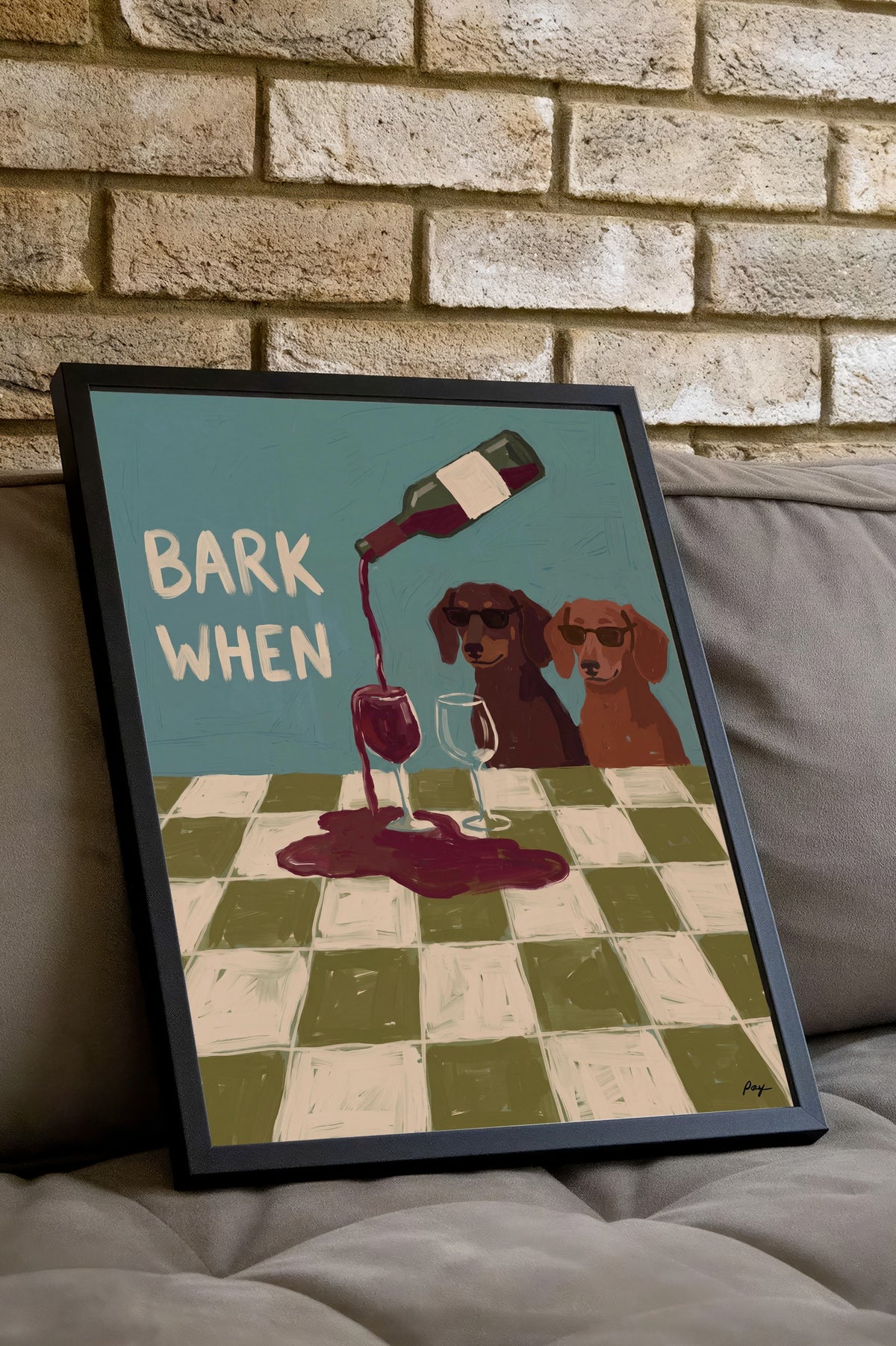 BARK WHEN Poster – Siyah Çerçeveli Tablo
