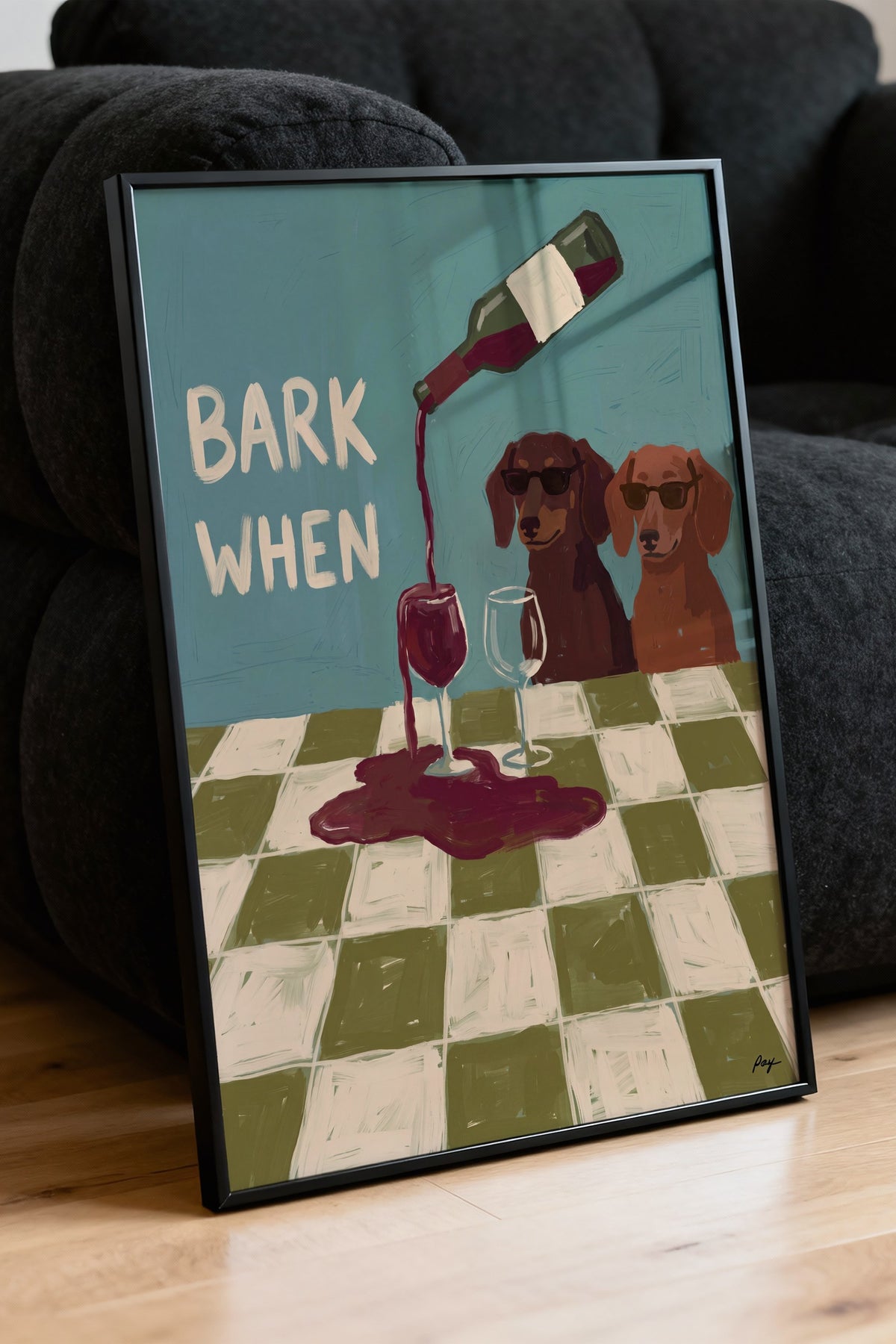 BARK WHEN Poster – Siyah Çerçeveli Tablo