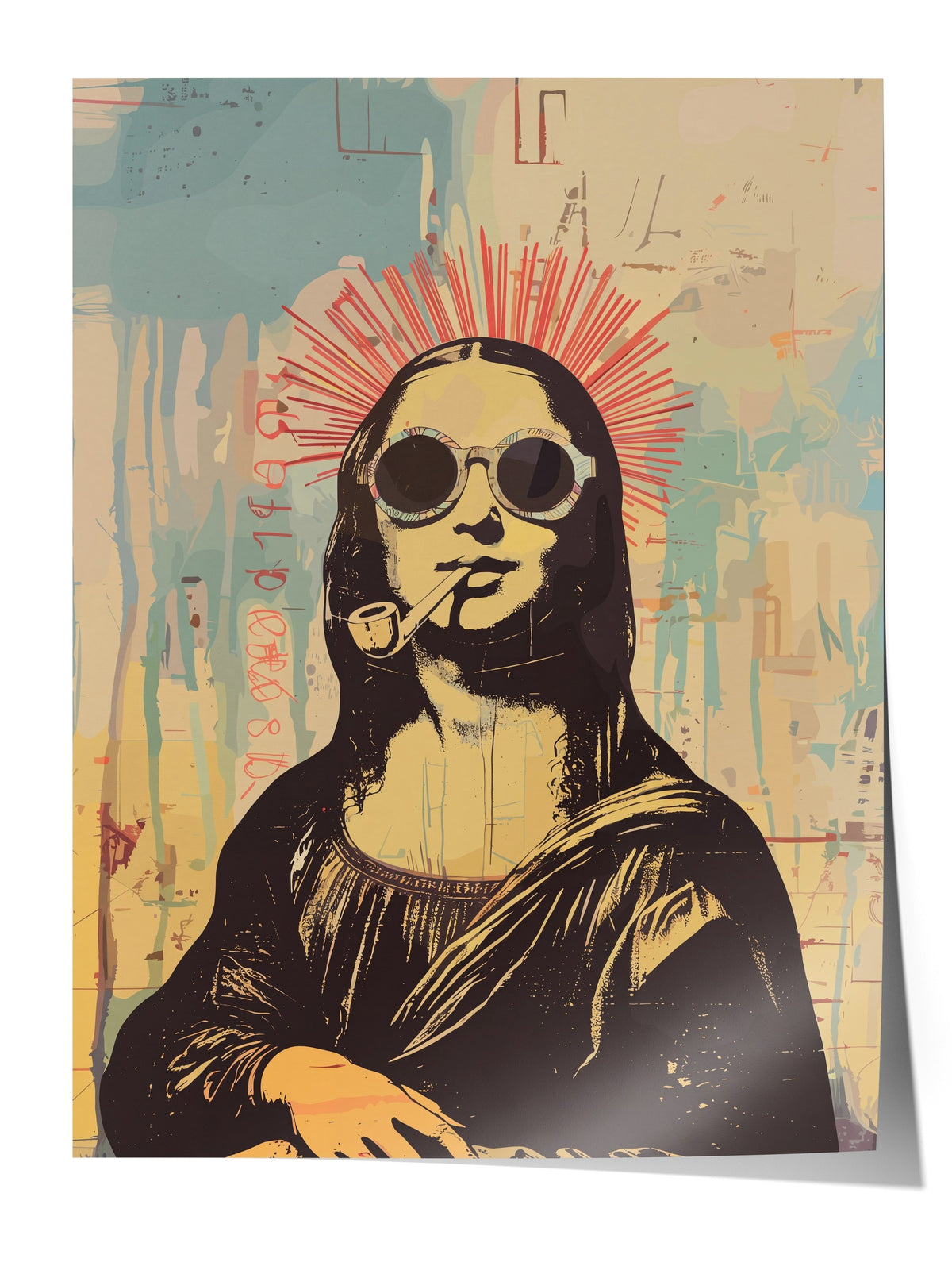 Pop Art Mona Lisa Yorumu Çerçevesiz Poster
