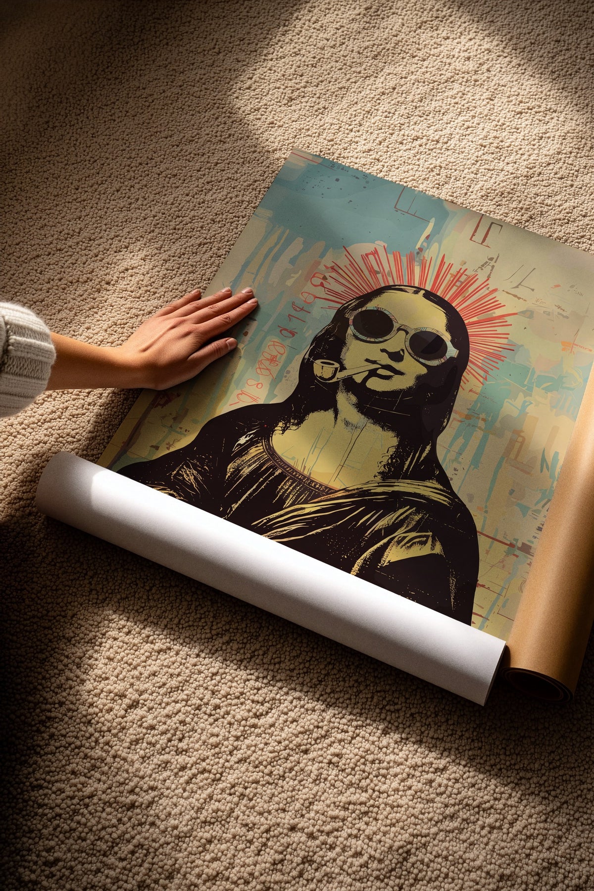 Pop Art Mona Lisa Yorumu Çerçevesiz Poster