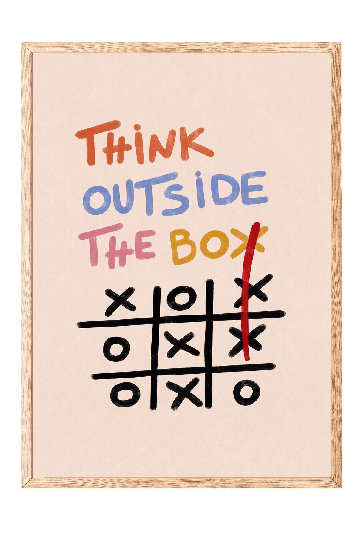 Think Outside The Box Poster – Ahşap Çerçeveli Tablo