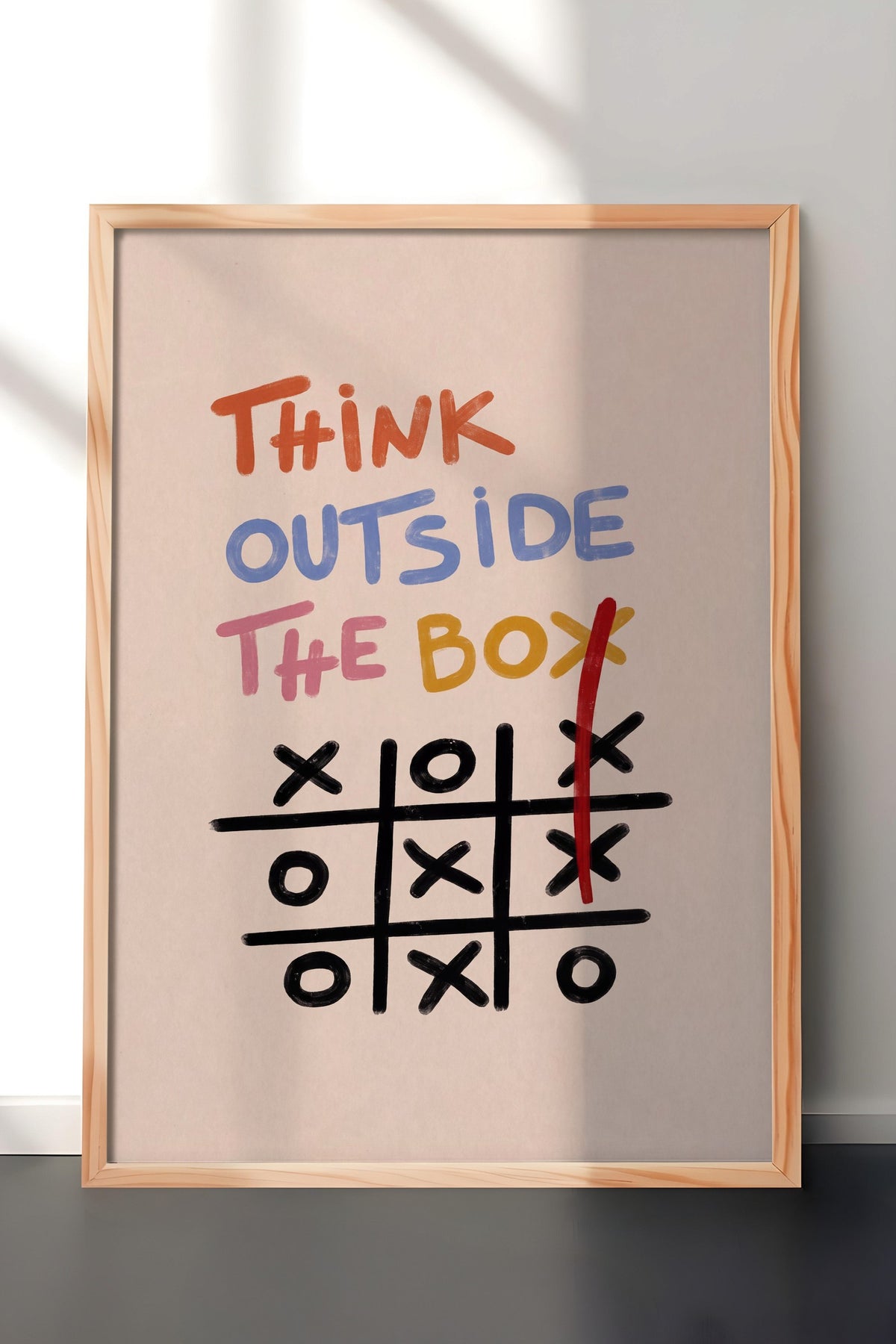 Think Outside The Box Poster – Ahşap Çerçeveli Tablo