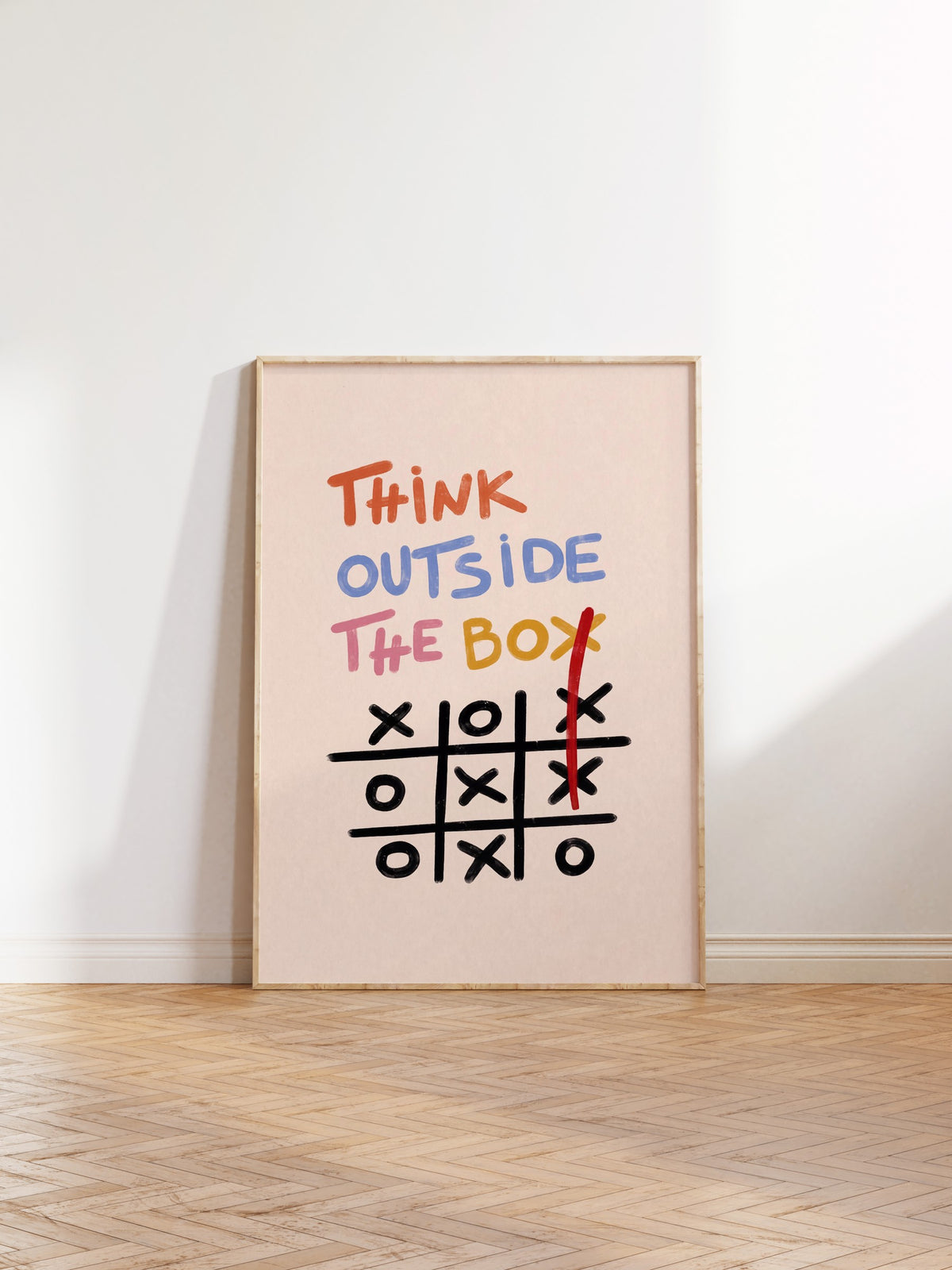 Think Outside The Box Poster – Ahşap Çerçeveli Tablo