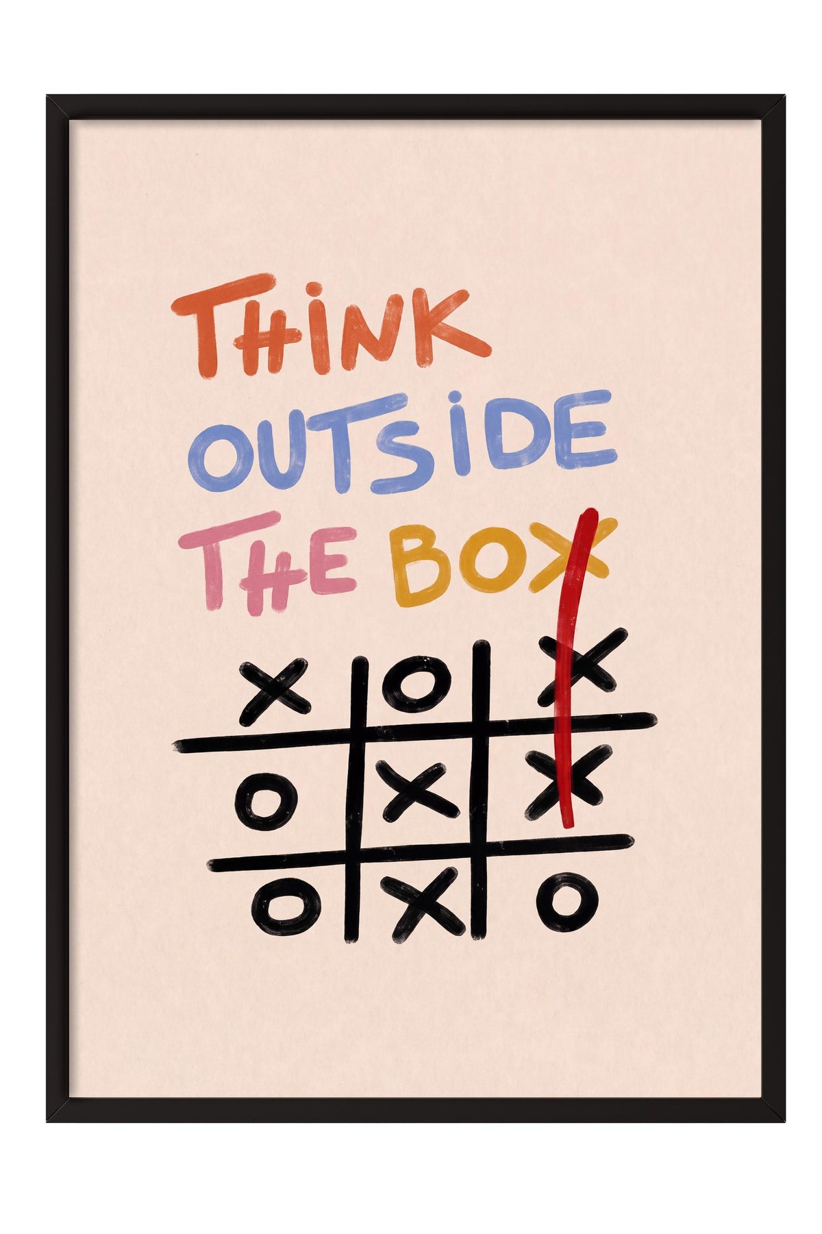 Think Outside The Box Poster – Siyah Çerçeveli Tablo