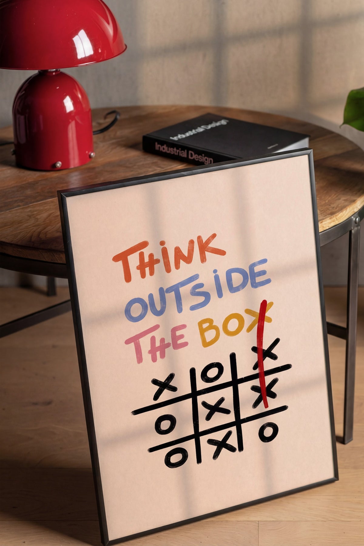 Think Outside The Box Poster – Siyah Çerçeveli Tablo