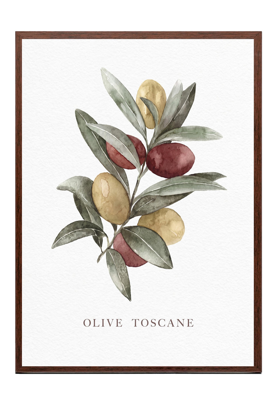 Olive Toscane Poster – Kahverengi Çerçeveli Tablo