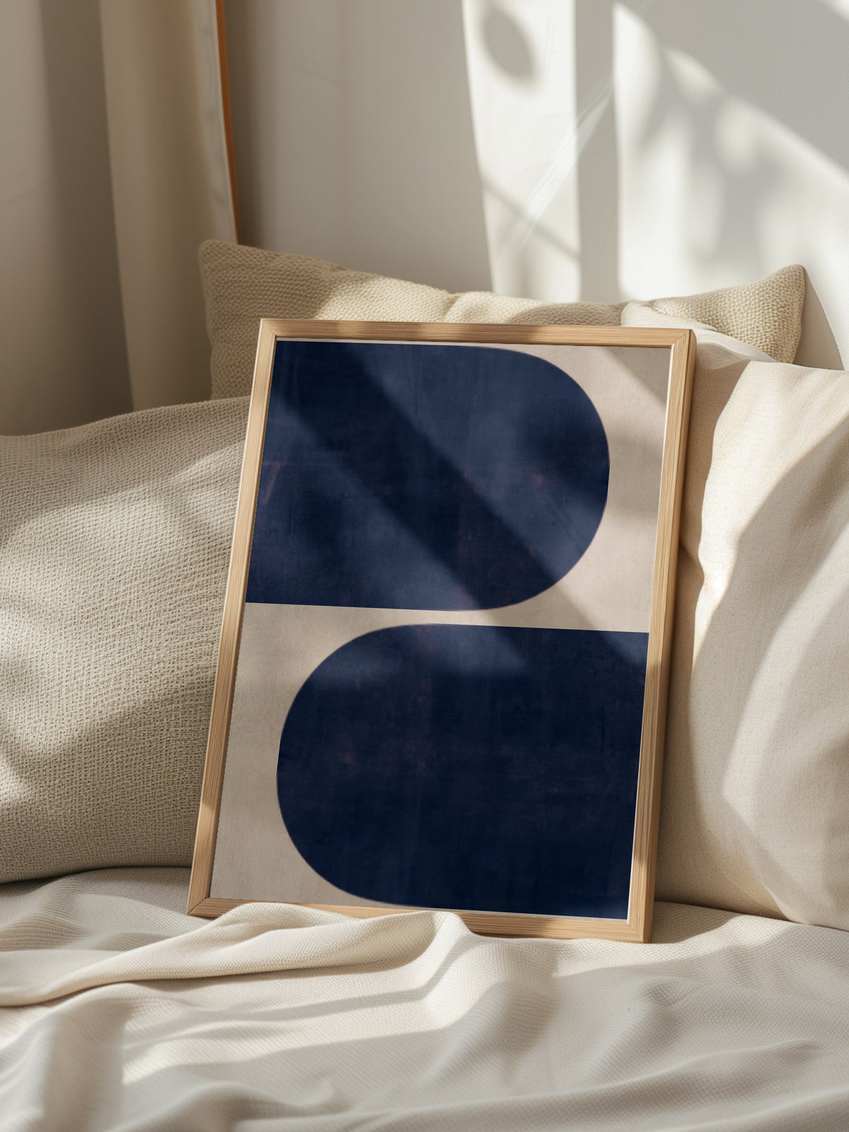 Minimalist Geometrik Desenler Poster – Ahşap Çerçeveli Tablo