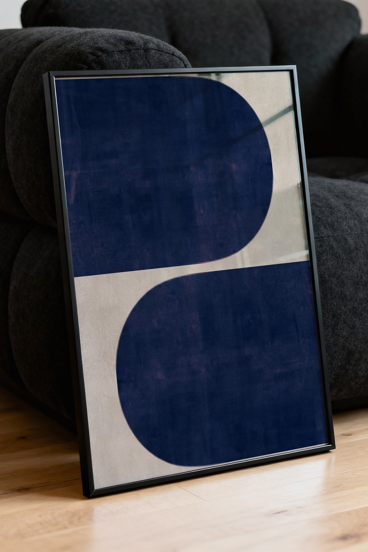 Minimalist Geometrik Desenler Poster – Siyah Çerçeveli Tablo