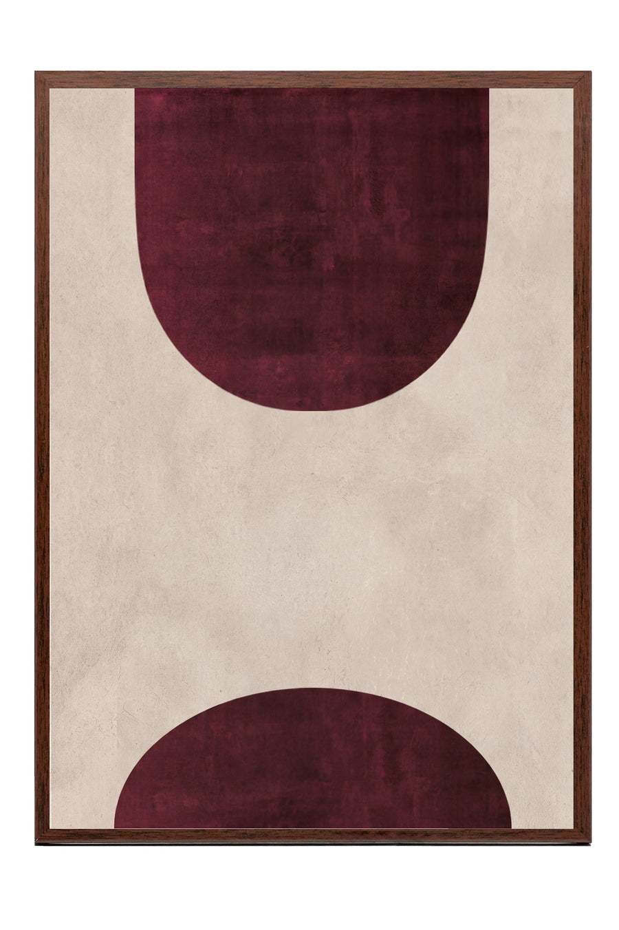 Soyut Geometrik Şekiller Poster – Kahverengi Çerçeveli Tablo