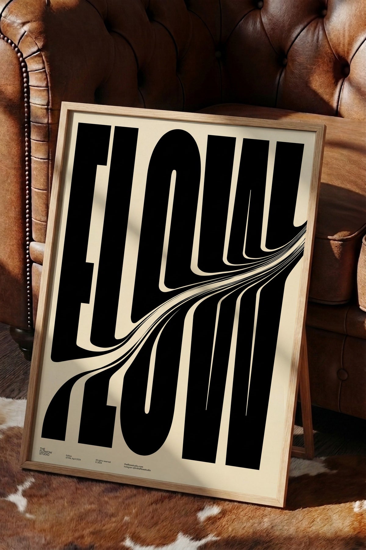 FLOW Poster – Ahşap Çerçeveli Tablo