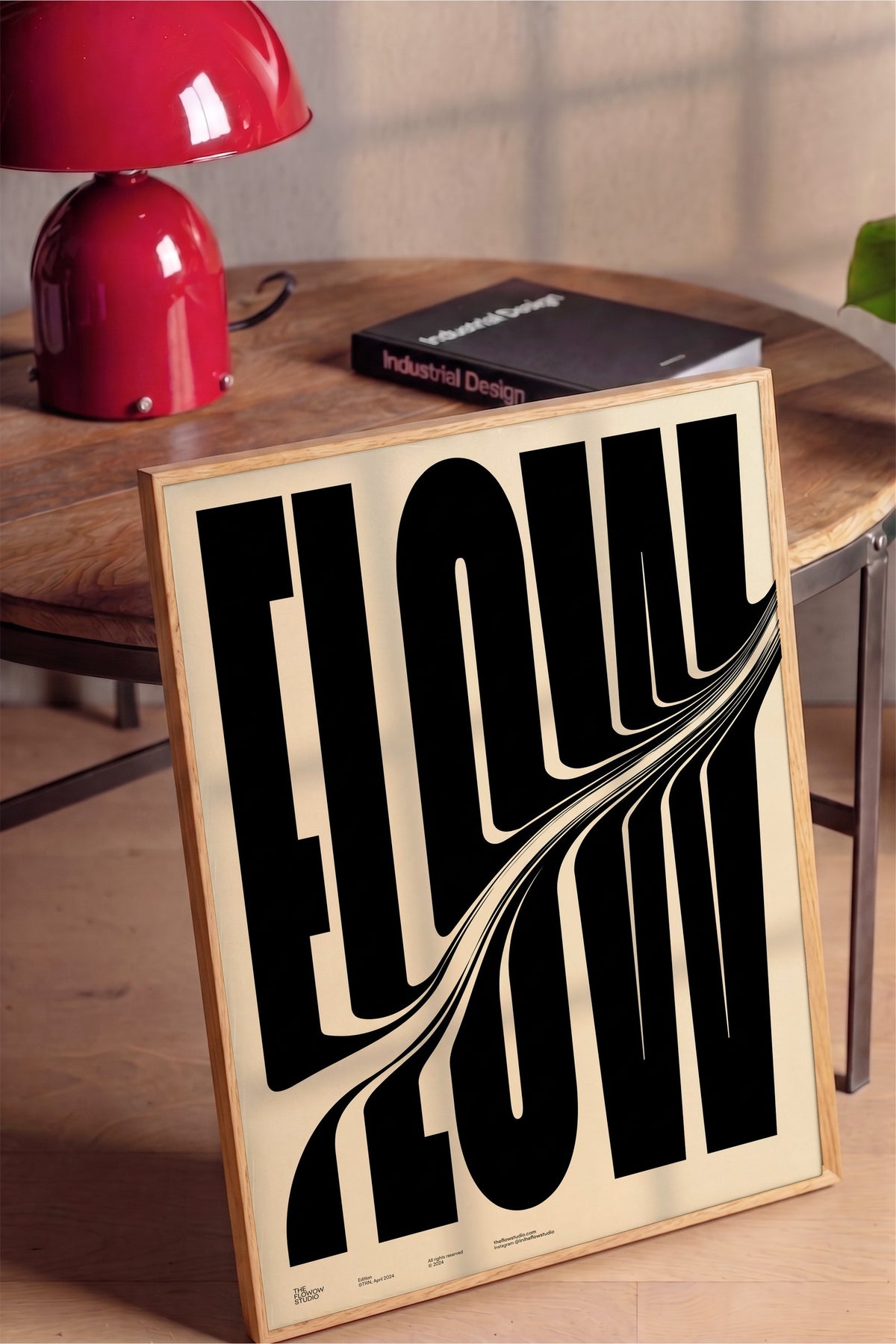 FLOW Poster – Ahşap Çerçeveli Tablo