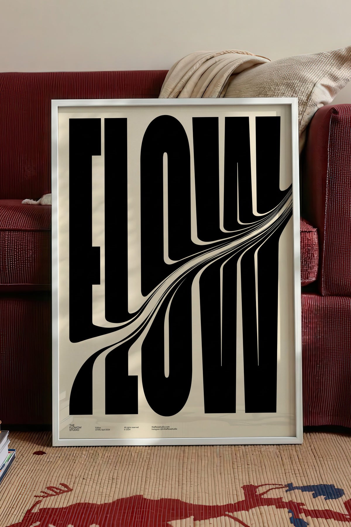 FLOW Poster – Beyaz Çerçeveli Tablo