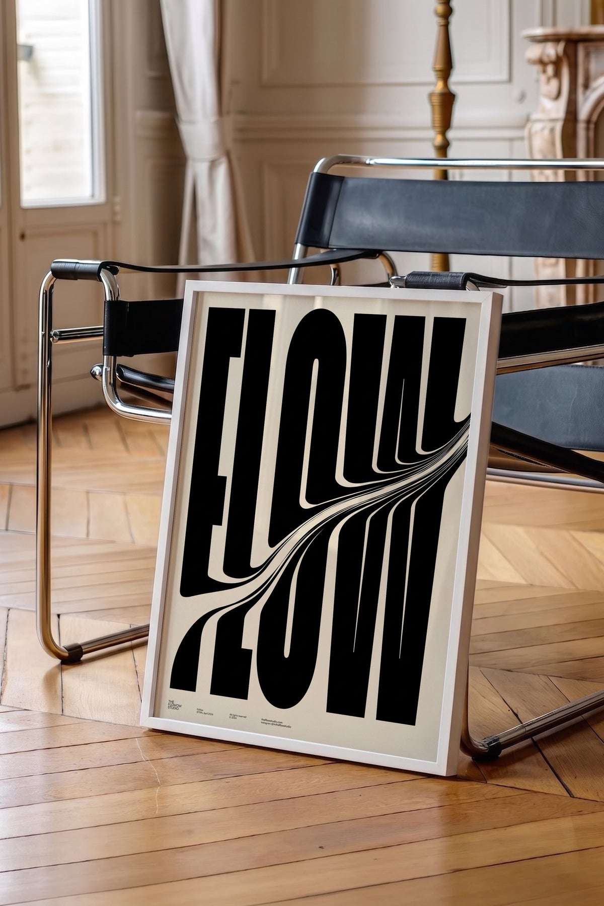FLOW Poster – Beyaz Çerçeveli Tablo