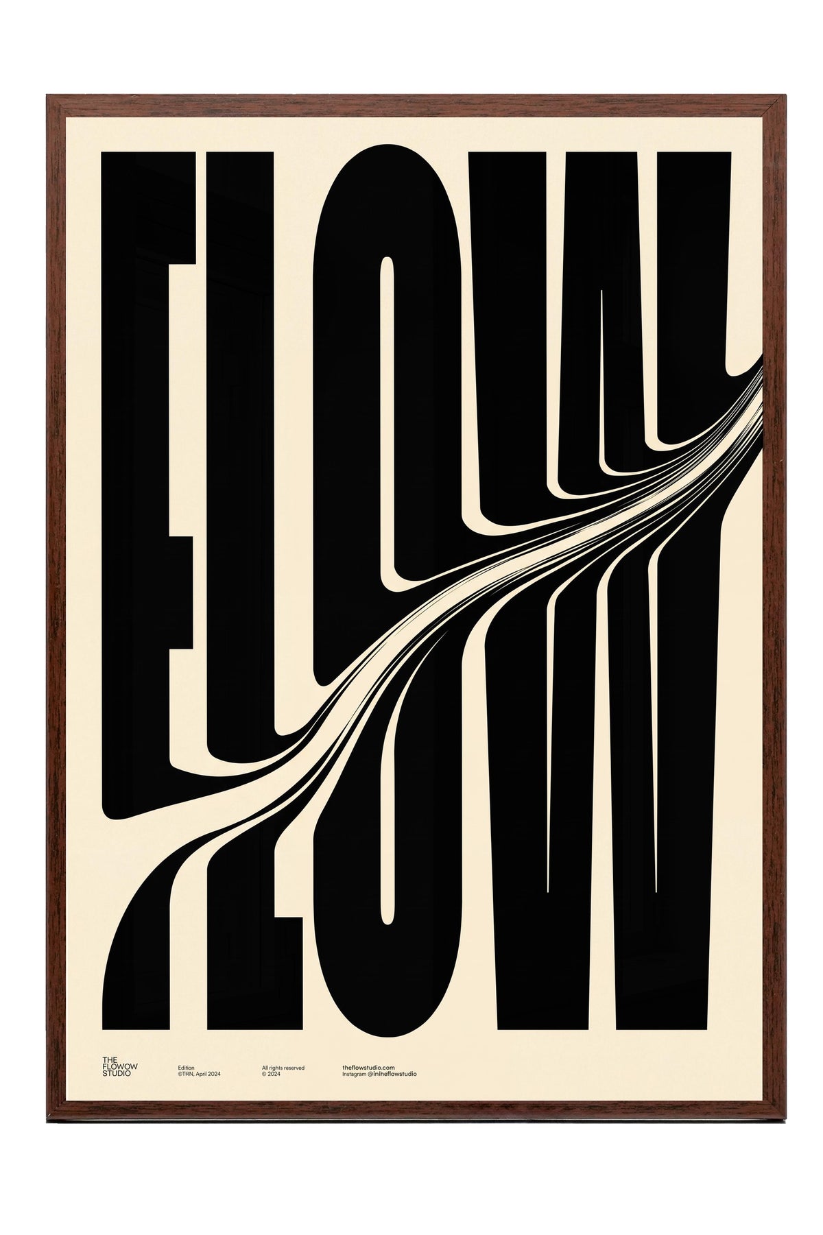 FLOW Poster – Kahverengi Çerçeveli Tablo