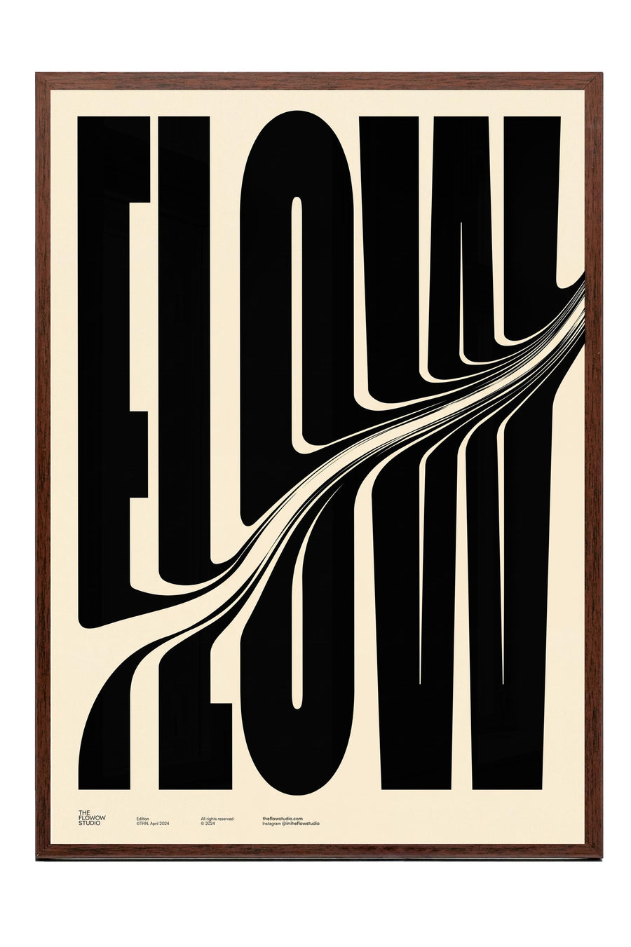 FLOW Poster – Kahverengi Çerçeveli Tablo