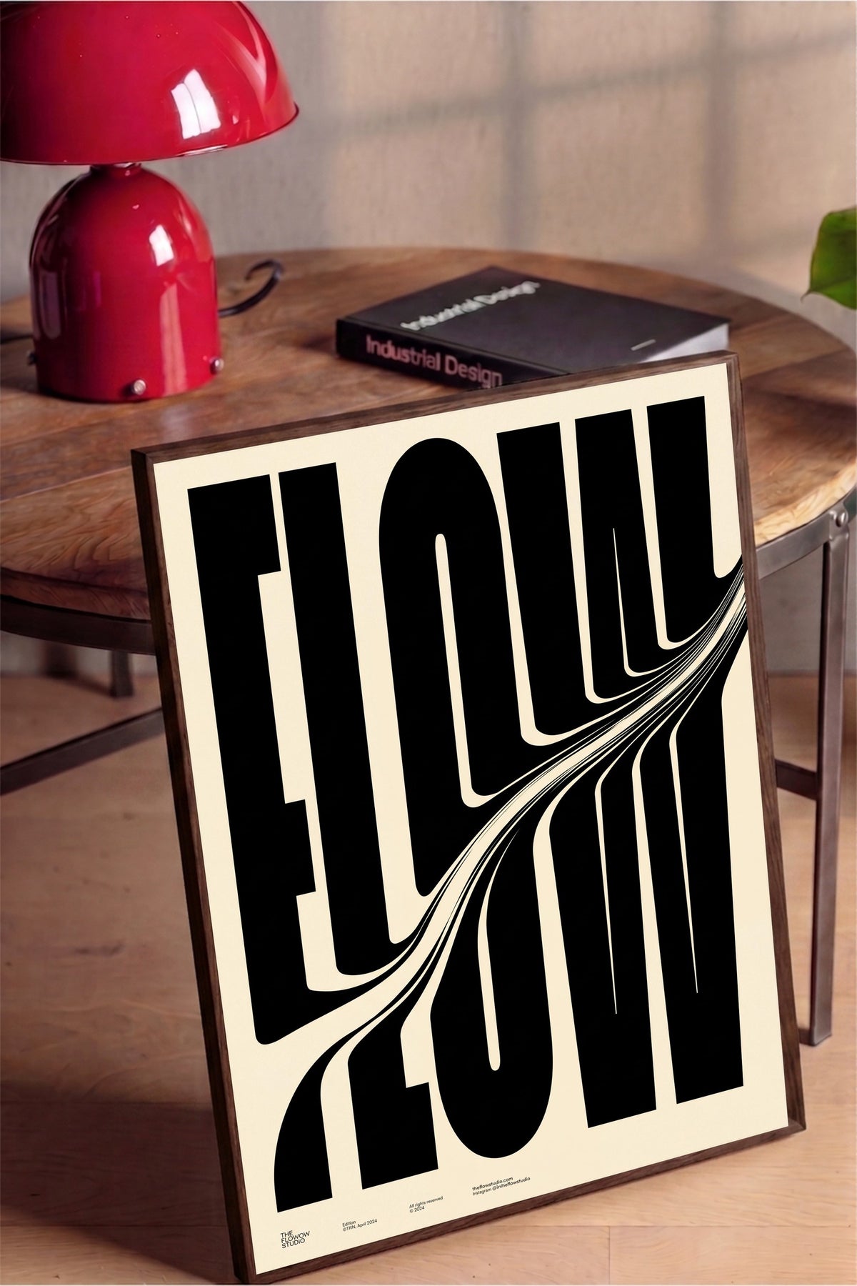 FLOW Poster – Kahverengi Çerçeveli Tablo