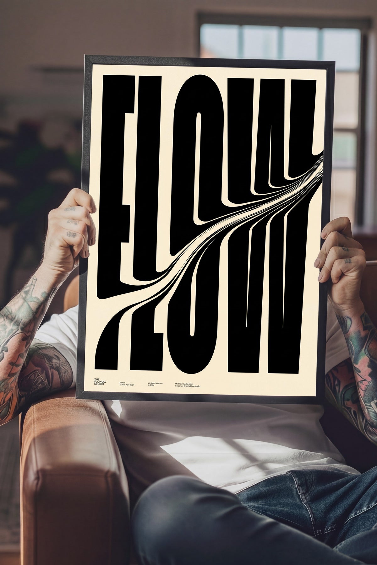FLOW Poster – Siyah Çerçeveli Tablo