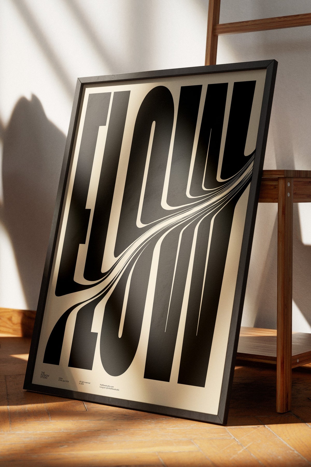 FLOW Poster – Siyah Çerçeveli Tablo