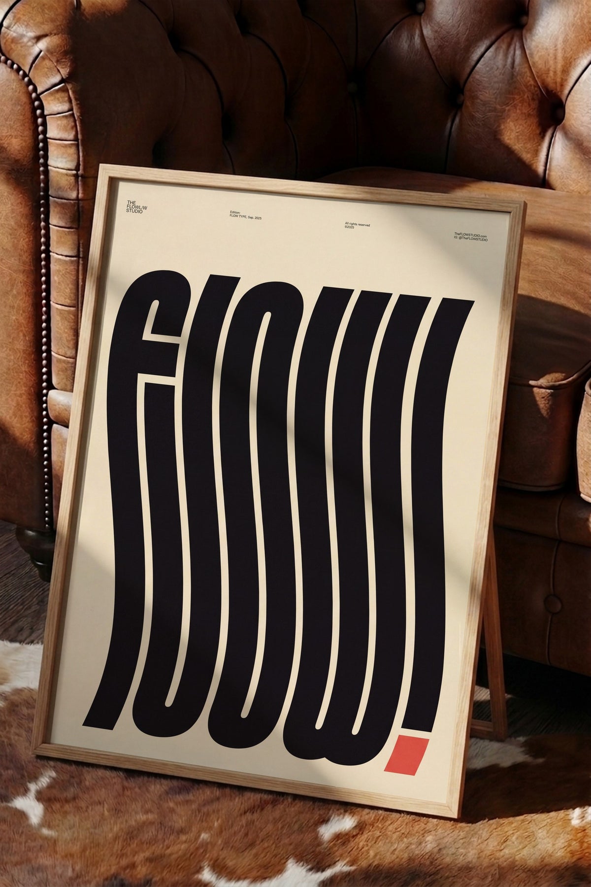 Flow Poster – Ahşap Çerçeveli Tablo