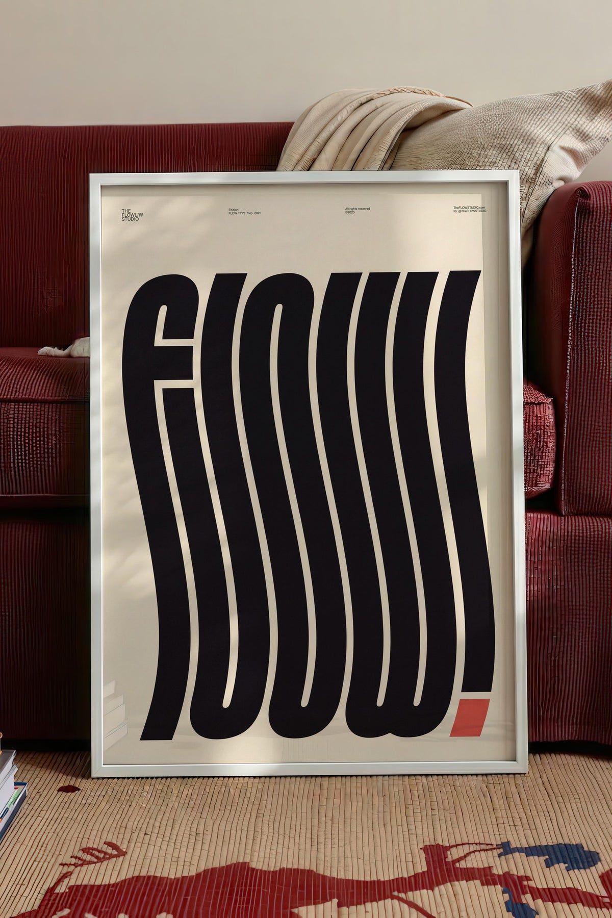 Flow Poster – Beyaz Çerçeveli Tablo