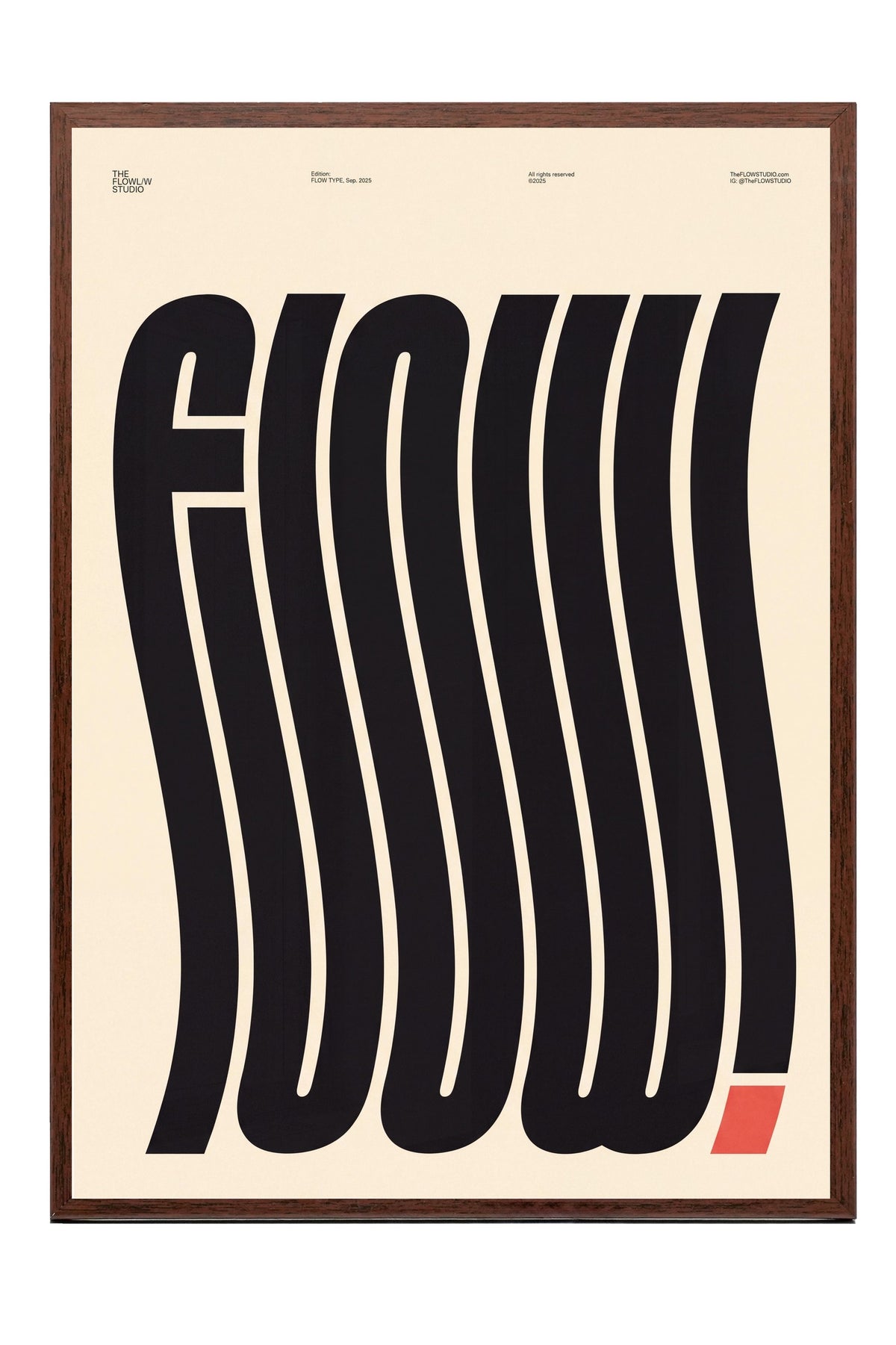 Flow Poster – Kahverengi Çerçeveli Tablo