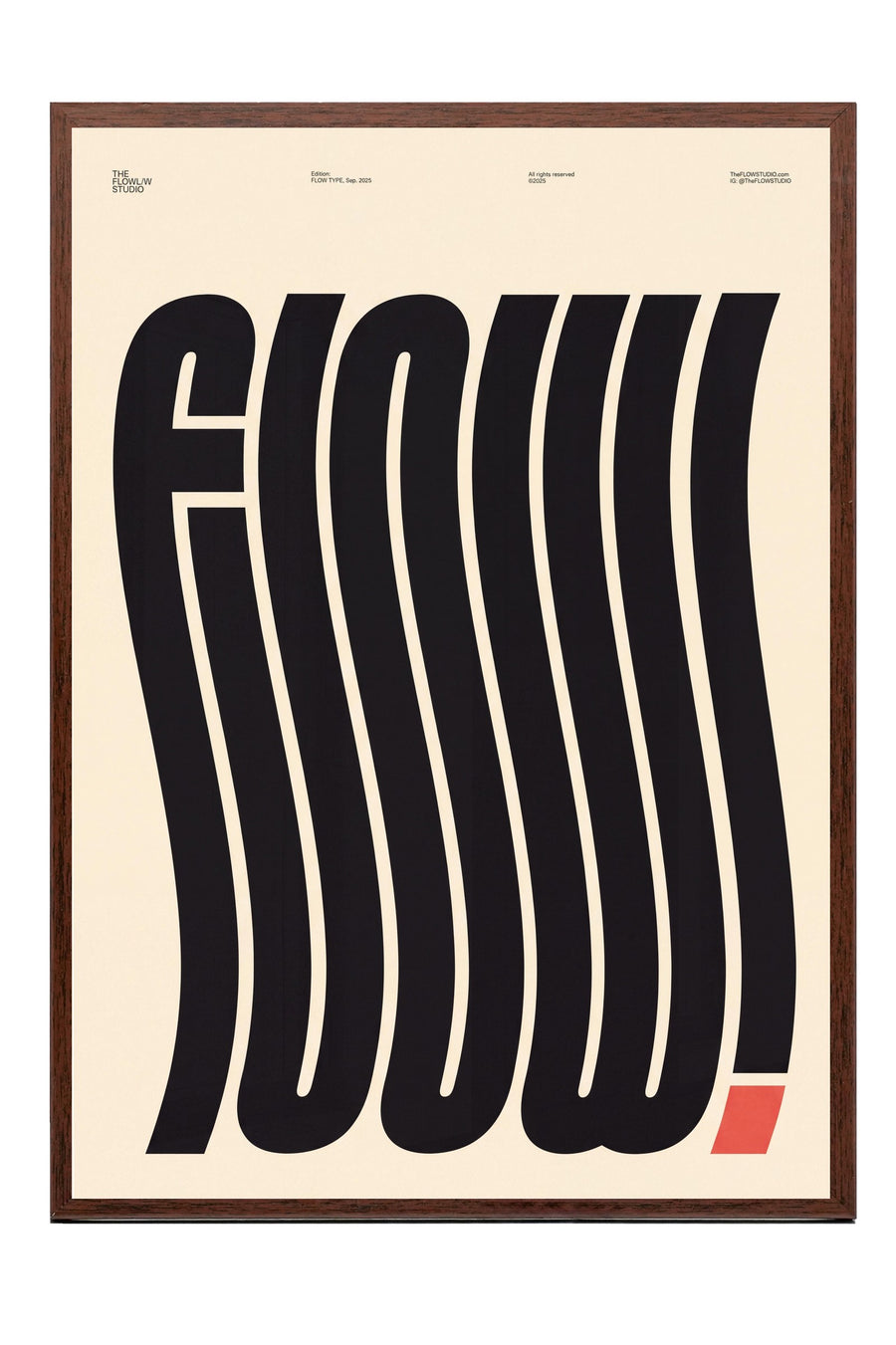 Flow Poster – Kahverengi Çerçeveli Tablo