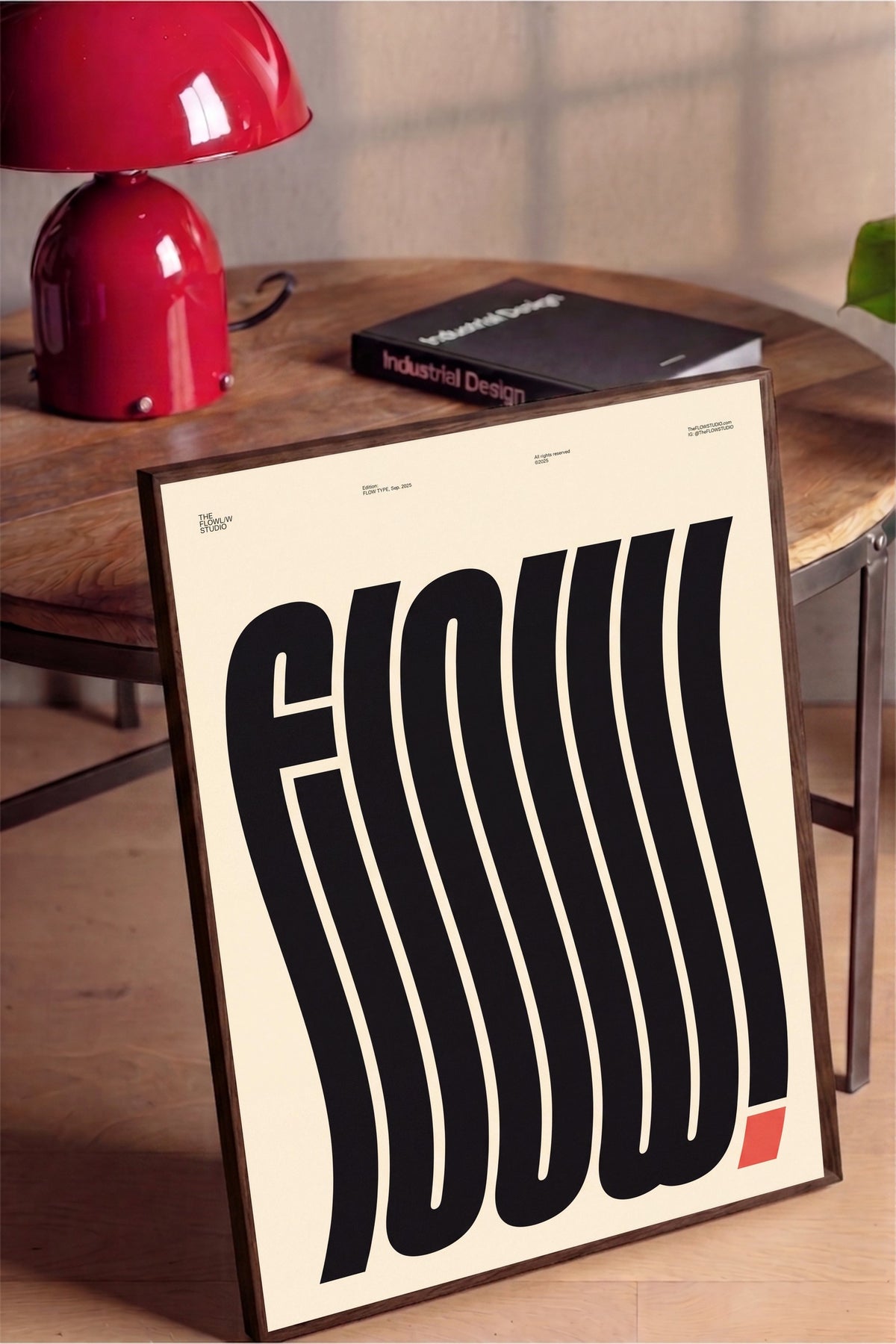 Flow Poster – Kahverengi Çerçeveli Tablo