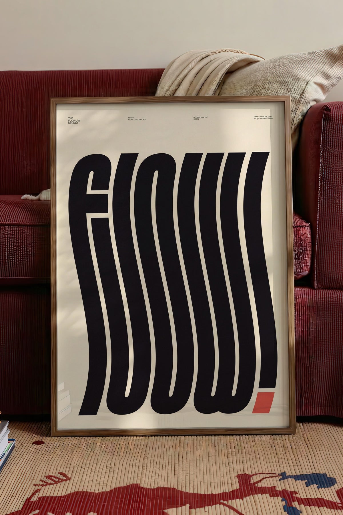Flow Poster – Kahverengi Çerçeveli Tablo
