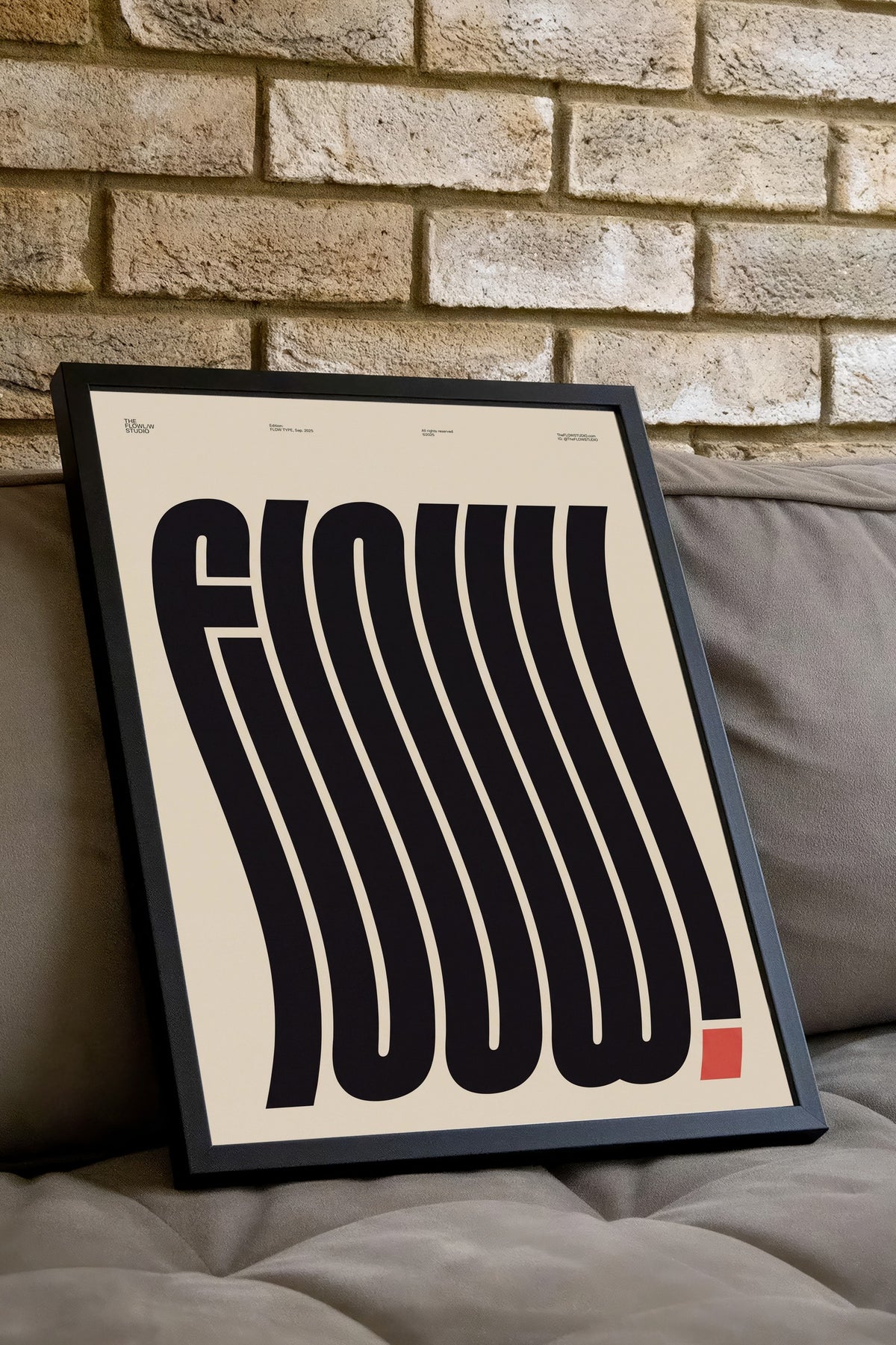 Flow Poster – Siyah Çerçeveli Tablo