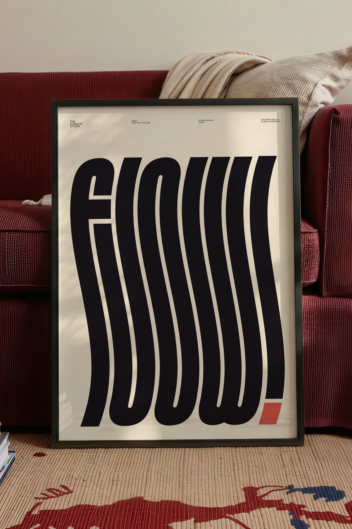 Flow Poster – Siyah Çerçeveli Tablo