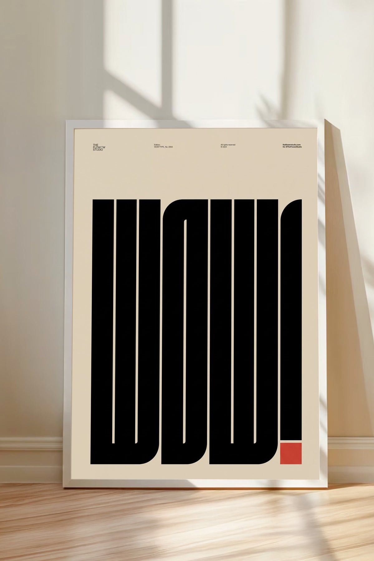 WOW! Poster – Beyaz Çerçeveli Tablo