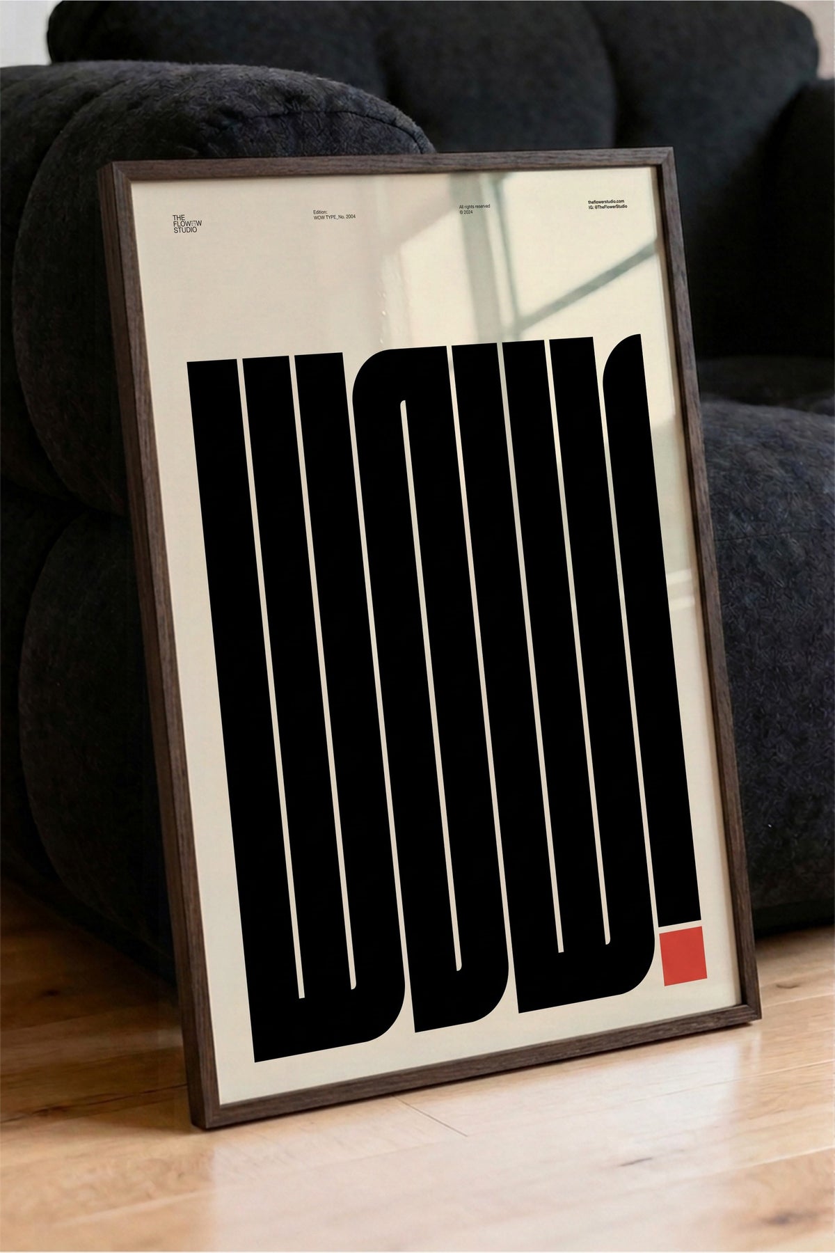 WOW! Poster – Kahverengi Çerçeveli Tablo