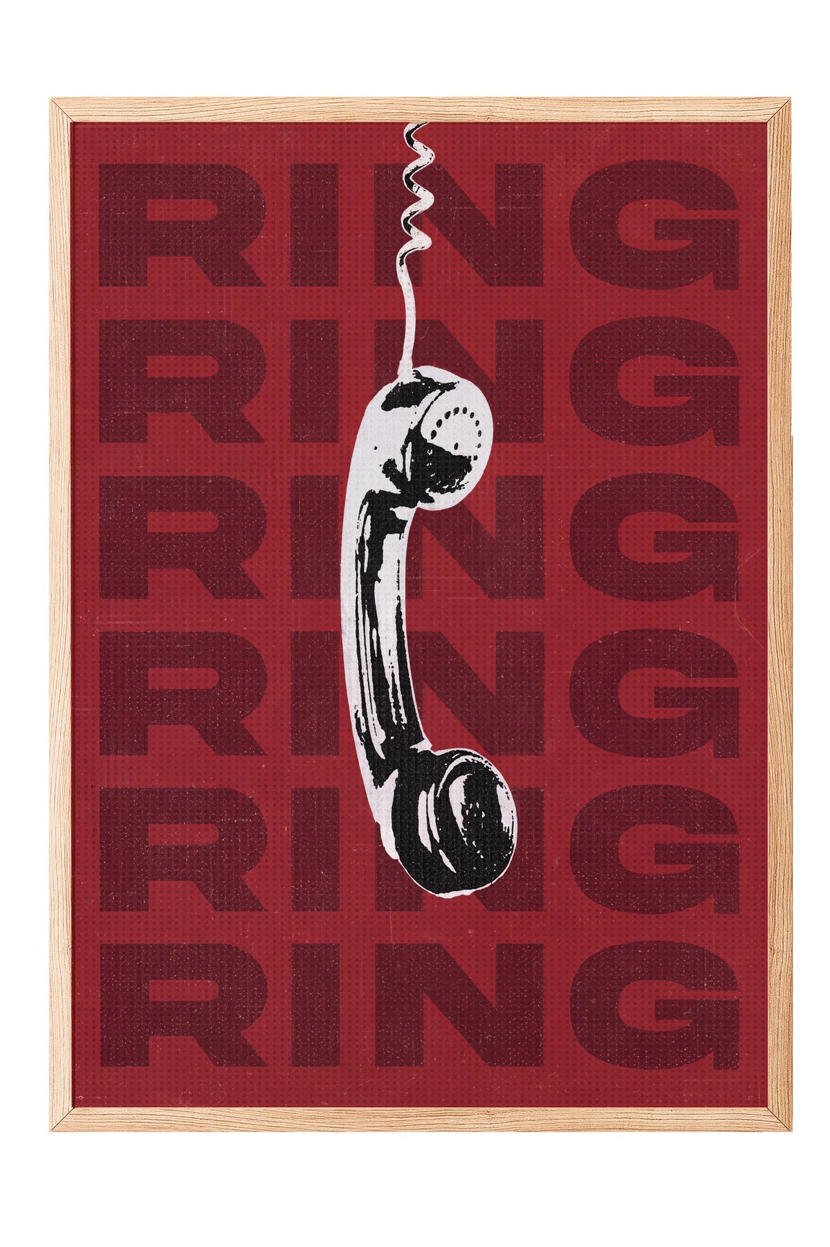 RING RING RING Poster – Ahşap Çerçeveli Tablo