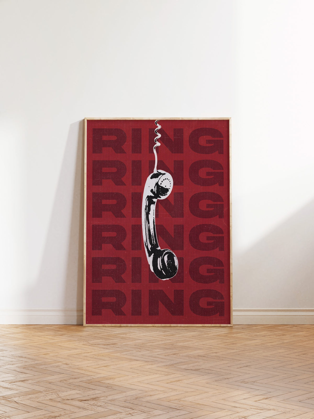 RING RING RING Poster – Ahşap Çerçeveli Tablo