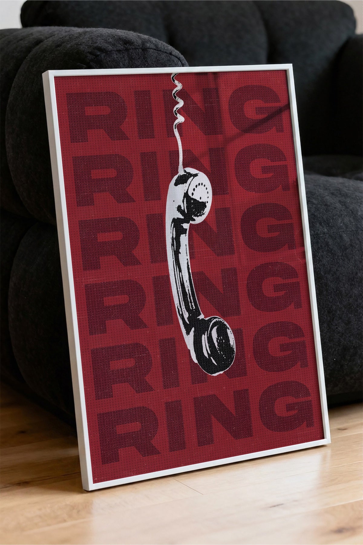 RING RING RING Poster – Beyaz Çerçeveli Tablo