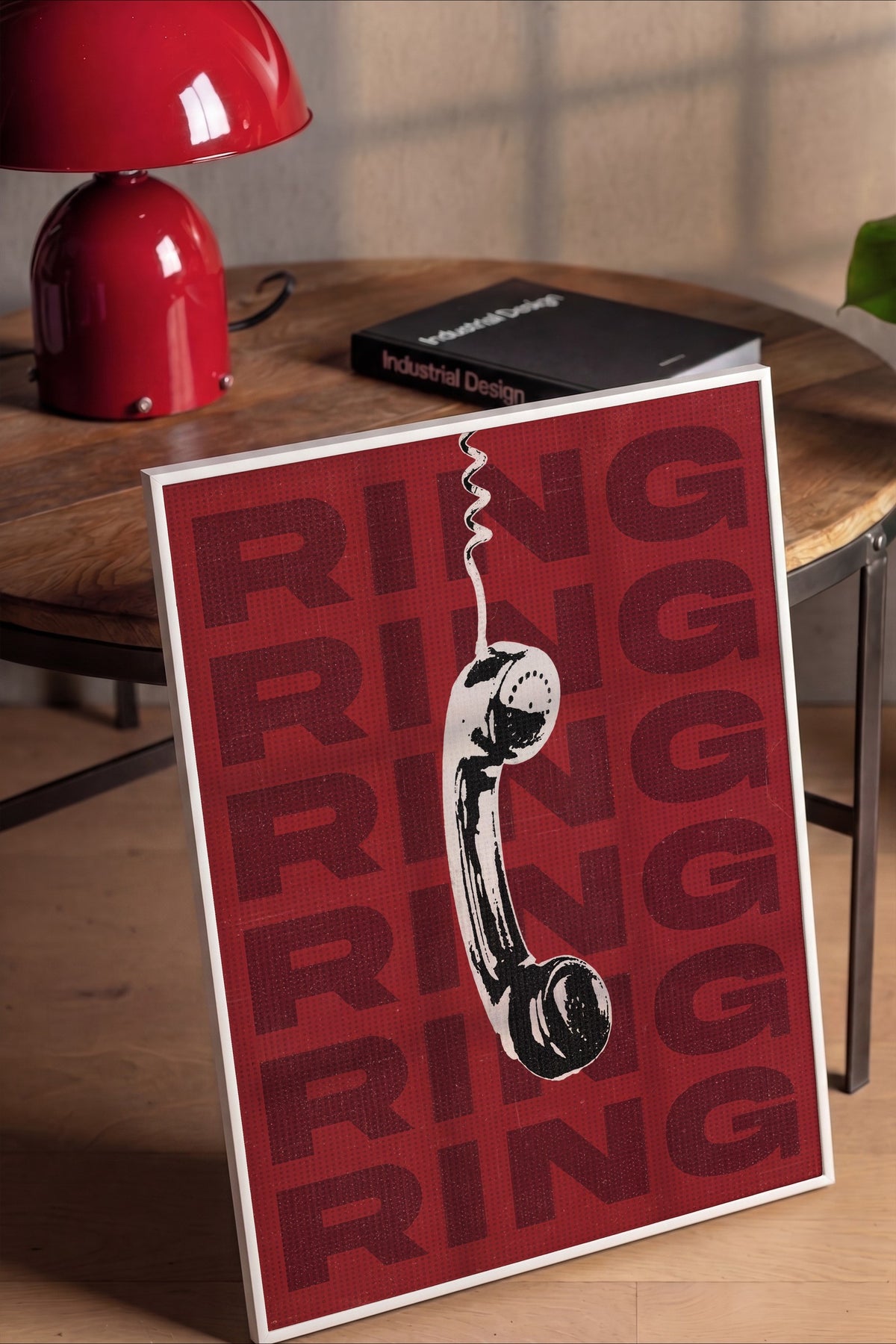 RING RING RING Poster – Beyaz Çerçeveli Tablo