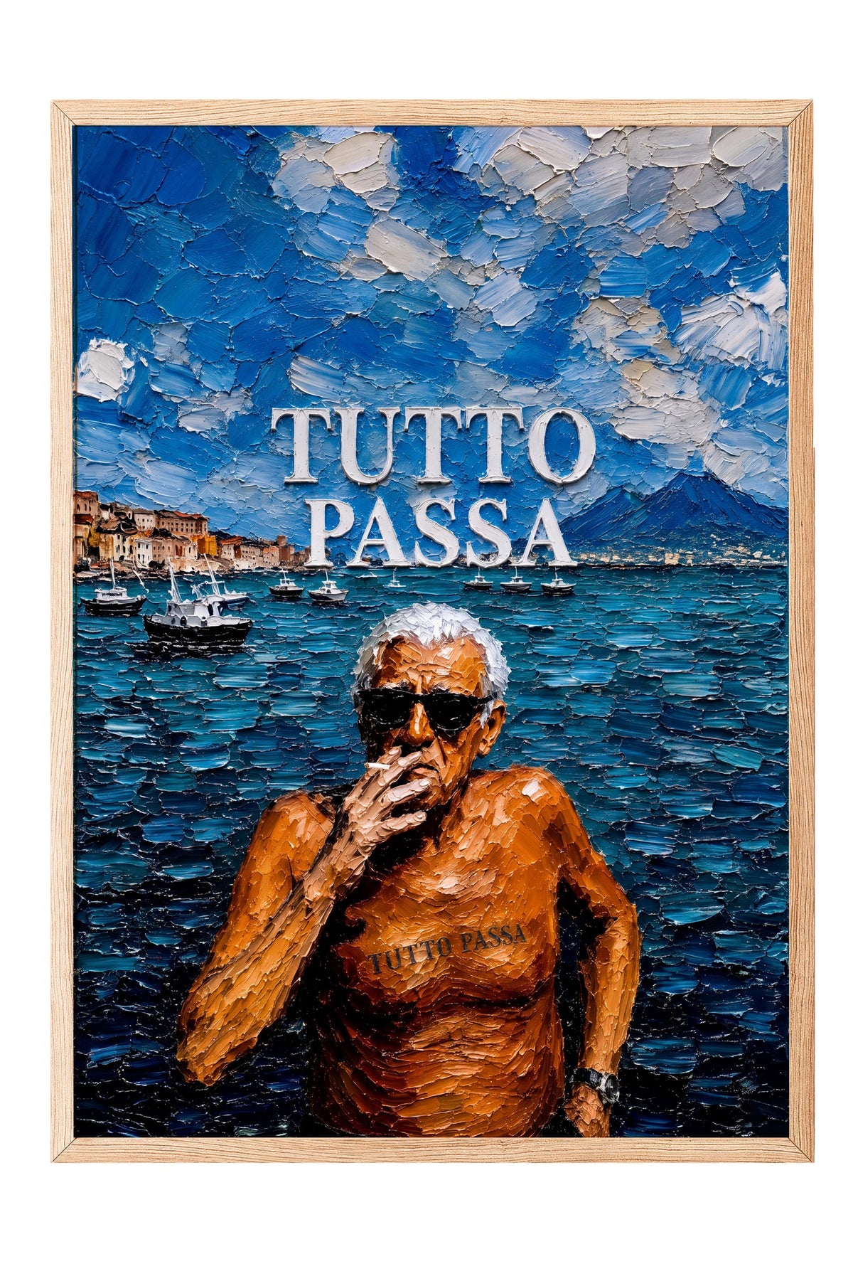 TUTTO PASSA Poster – Ahşap Çerçeveli Tablo