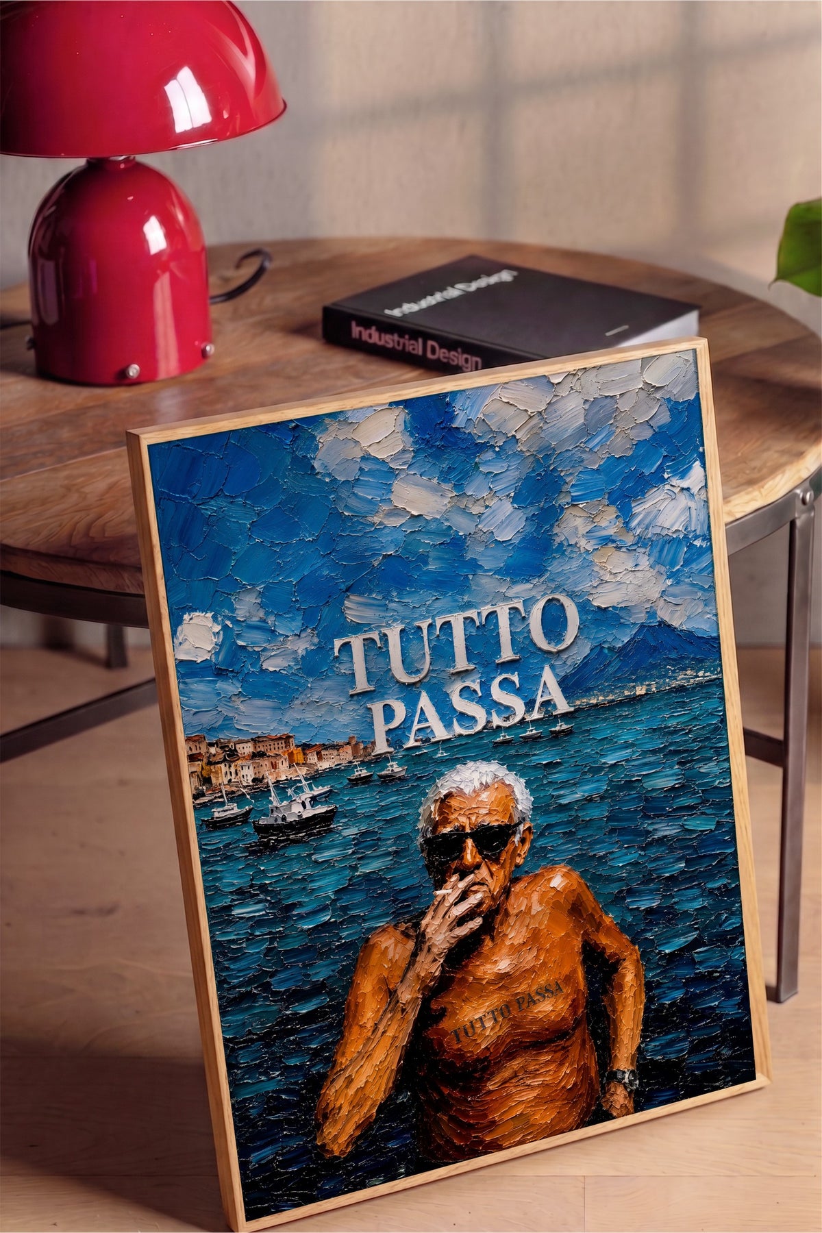 TUTTO PASSA Poster – Ahşap Çerçeveli Tablo
