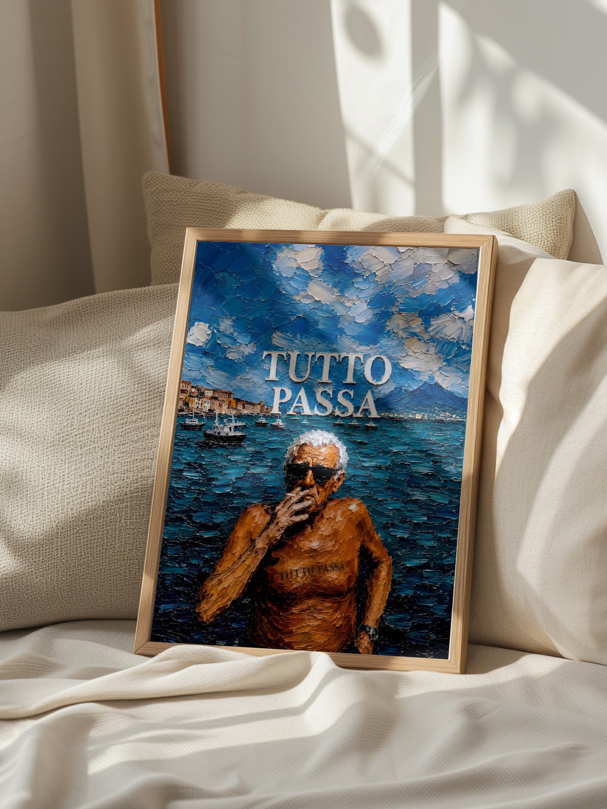 TUTTO PASSA Poster – Ahşap Çerçeveli Tablo