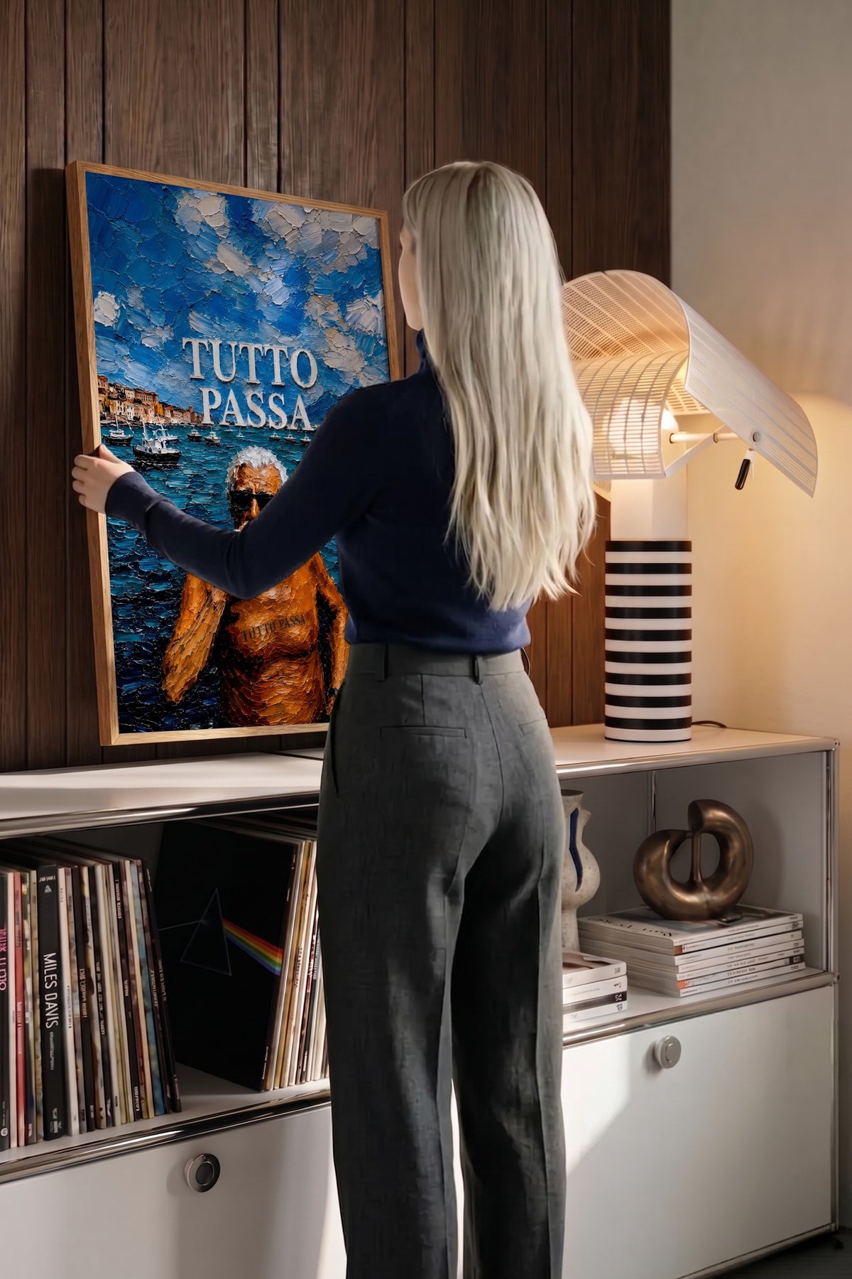 TUTTO PASSA Poster – Ahşap Çerçeveli Tablo