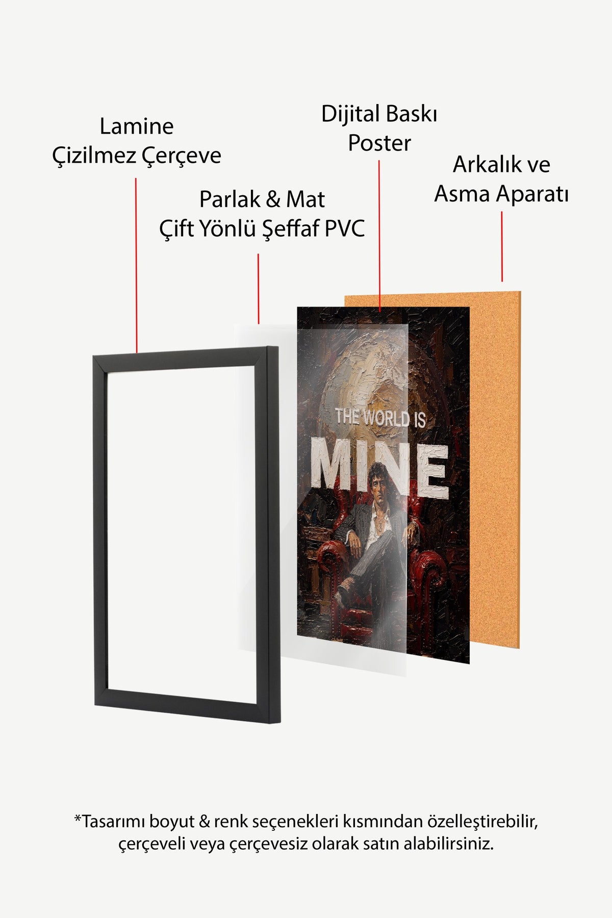 The World is Mine Poster – Siyah Çerçeveli Tablo